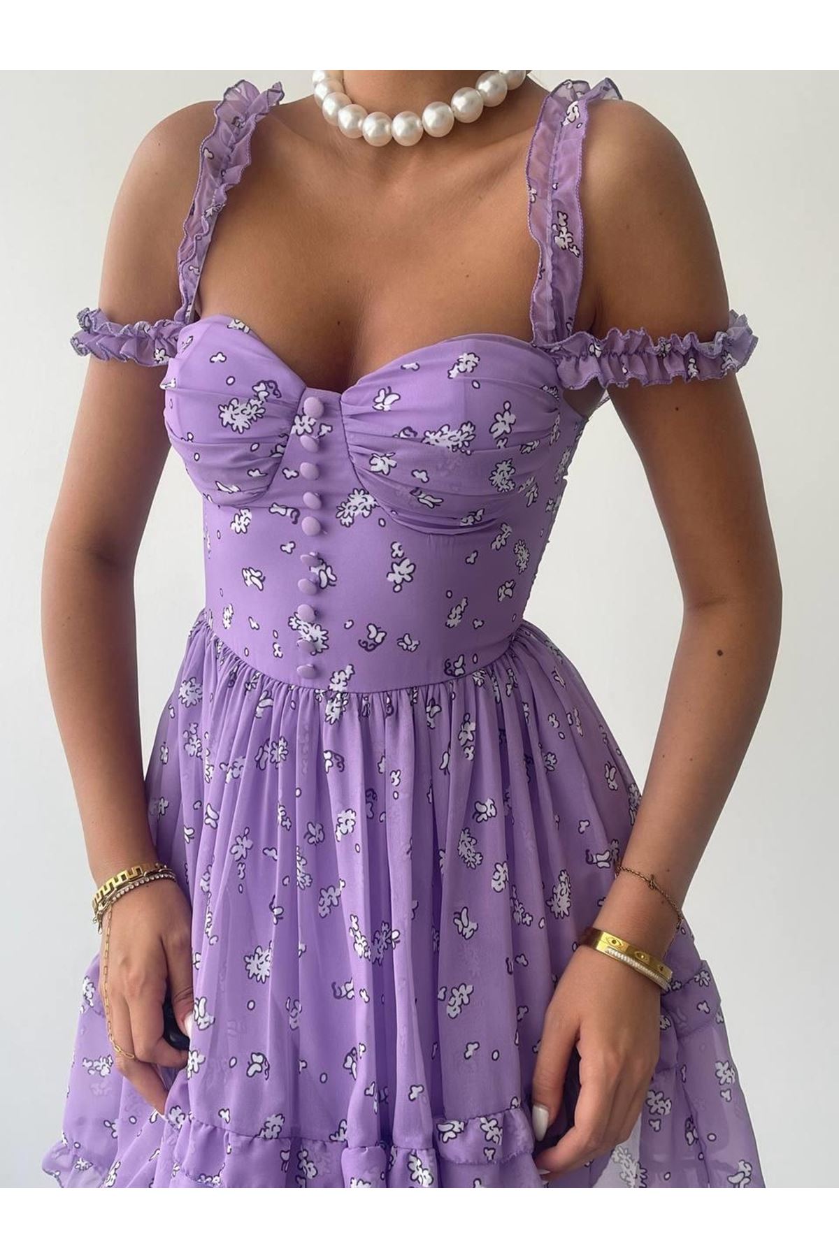 Lena Çift Askılı Elbise