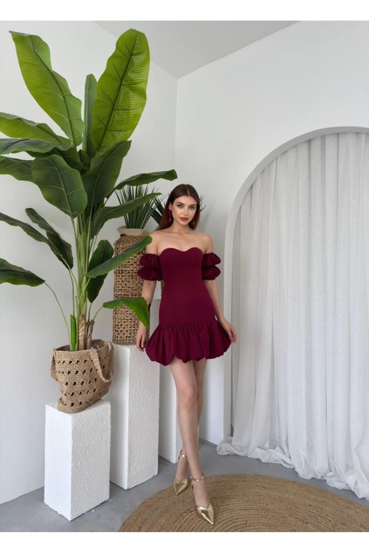 Peyda Straplez Elbise