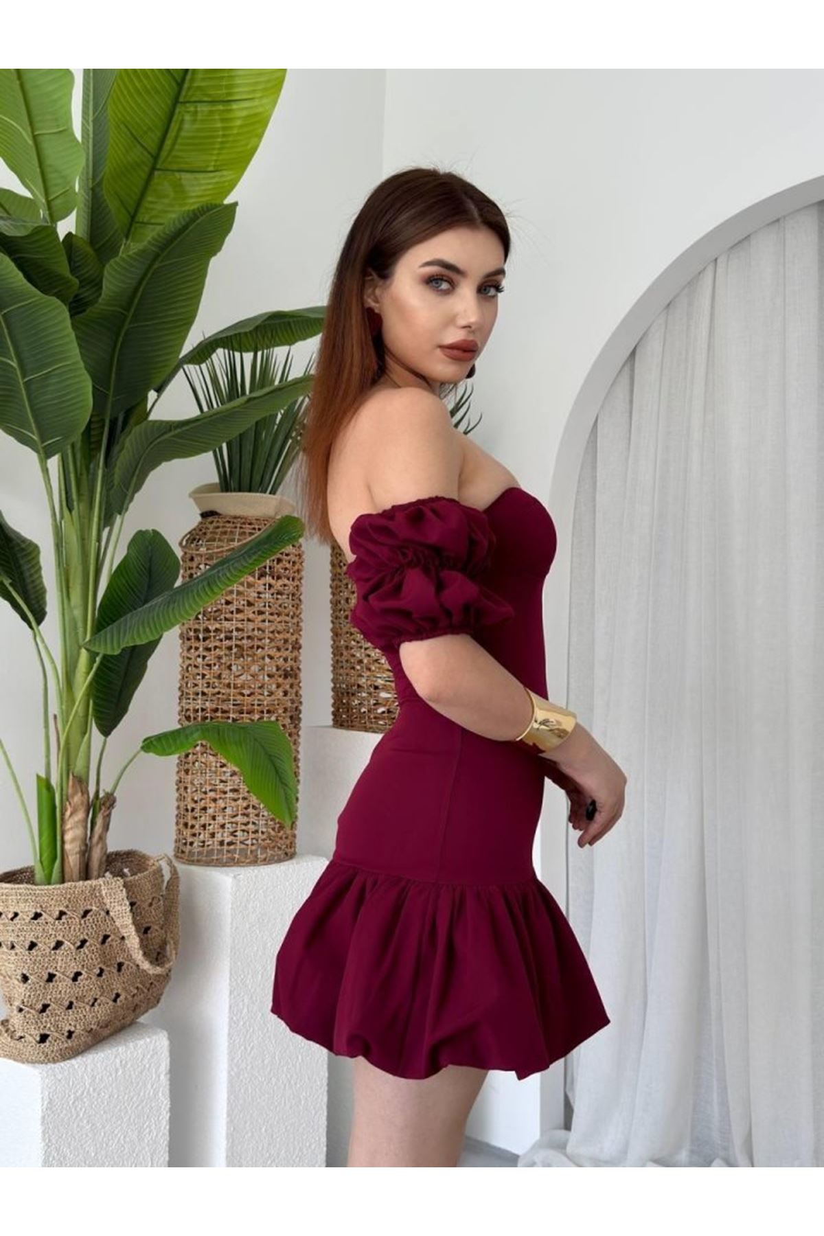 Peyda Straplez Elbise