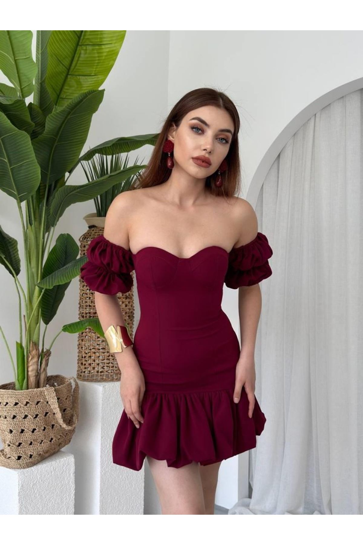 Peyda Straplez Elbise