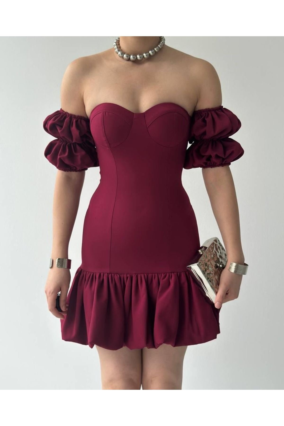 Peyda Straplez Elbise