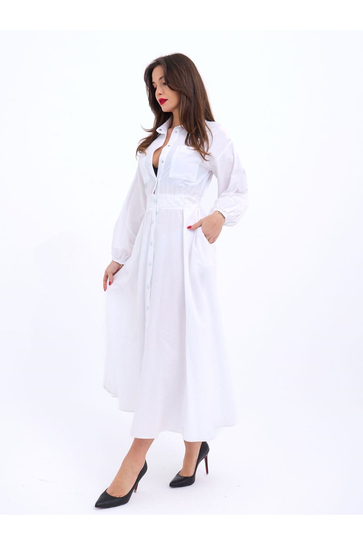 5903 ELBİSE-BEYAZ