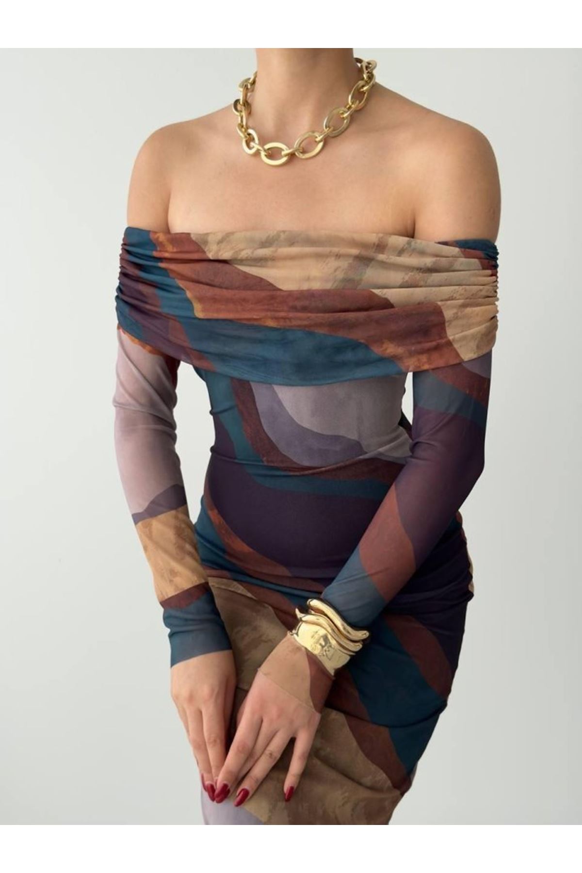 Sevilla Madonna Yaka Tül Elbise