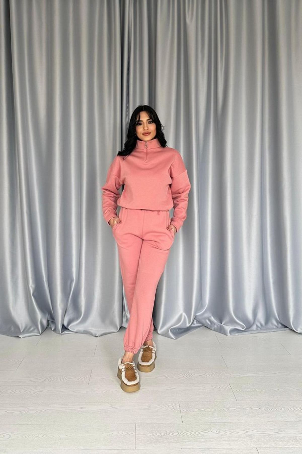 Somon Üç İplik Eşofman Takım