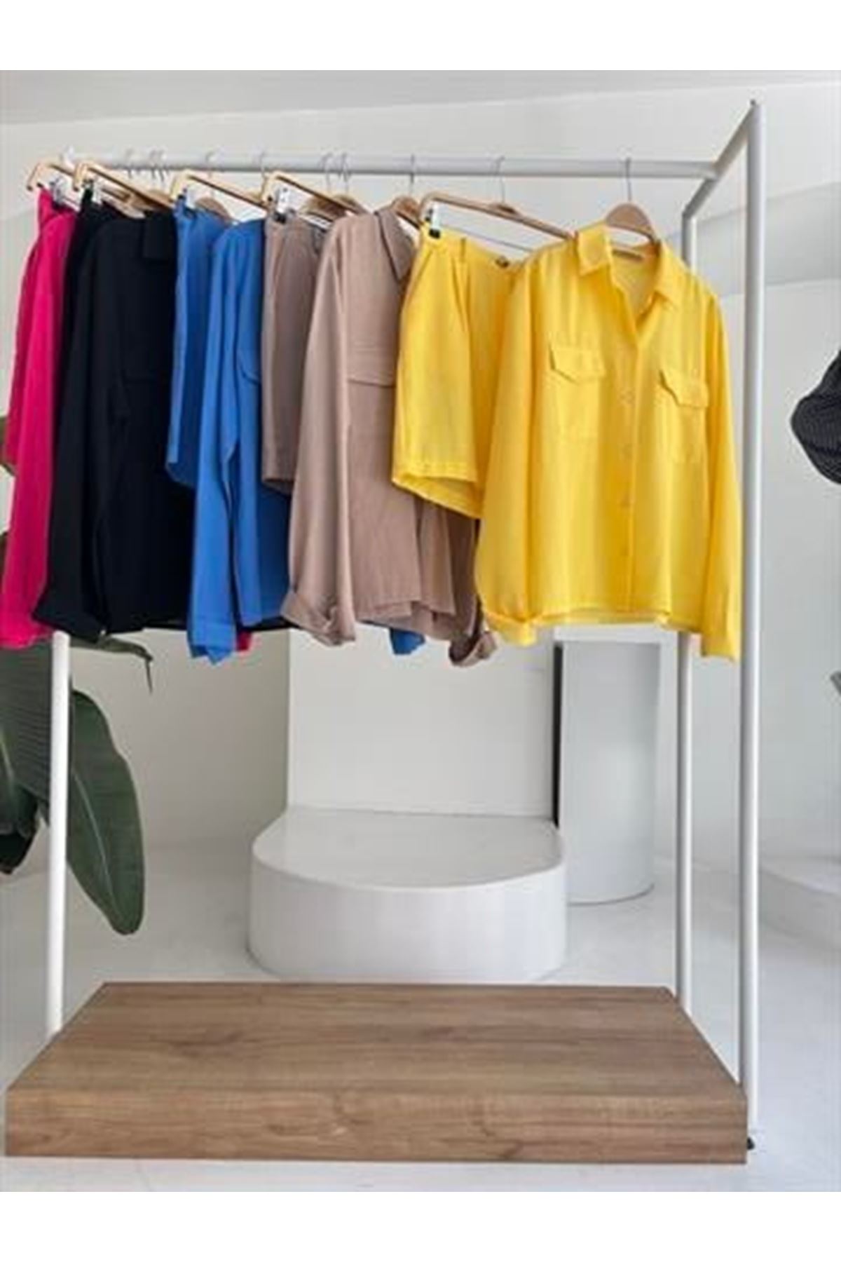 Gömlek Ve Şort Flamlı Keten Takım 10130