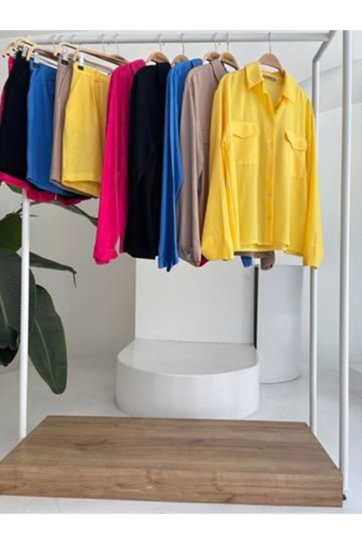 Gömlek Ve Şort Flamlı Keten Takım 10130