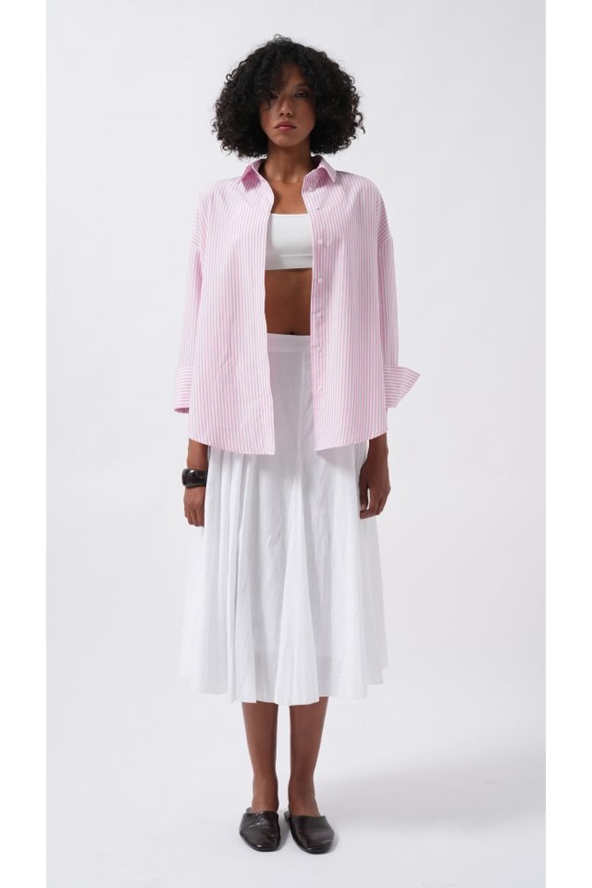 Çizgili Basic Gömlek