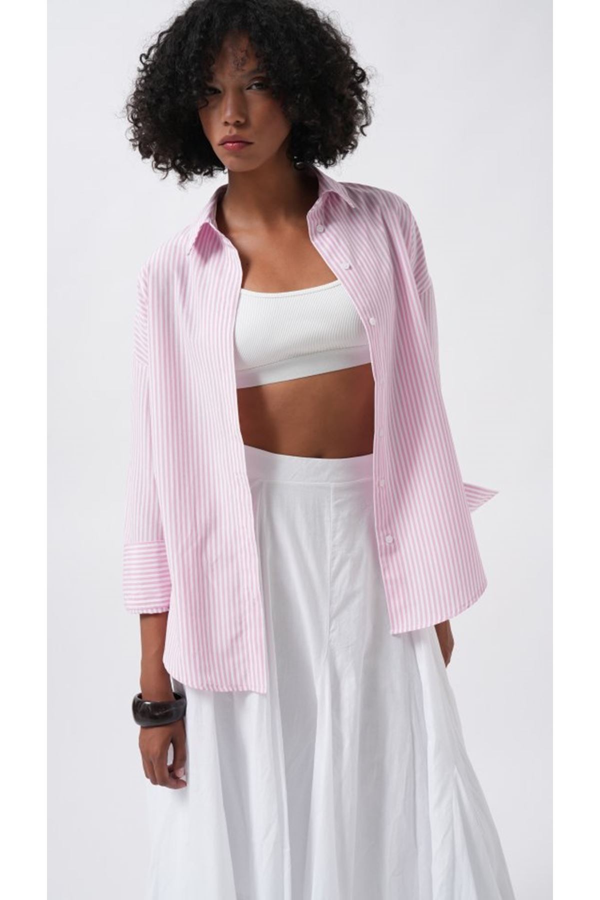 Çizgili Basic Gömlek