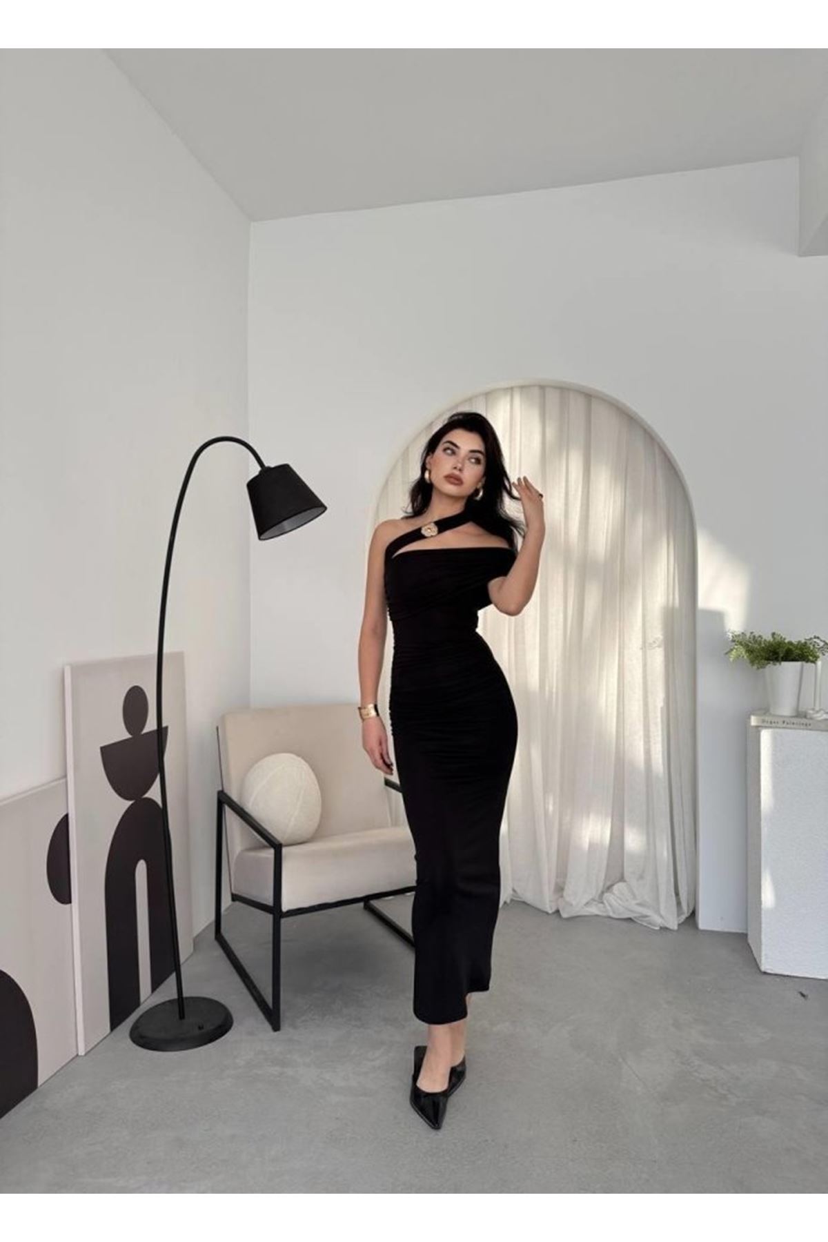 Reta Çapraz Omuz Elbise