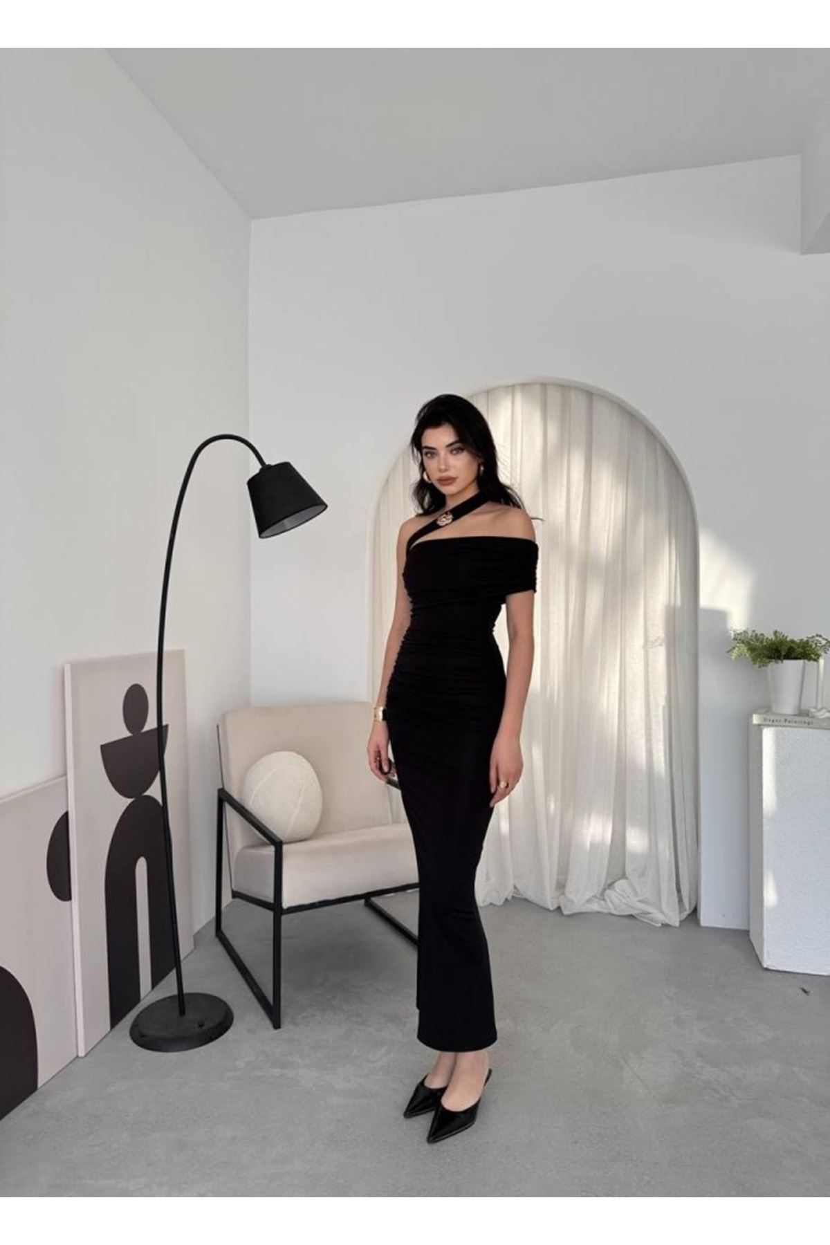 Reta Çapraz Omuz Elbise