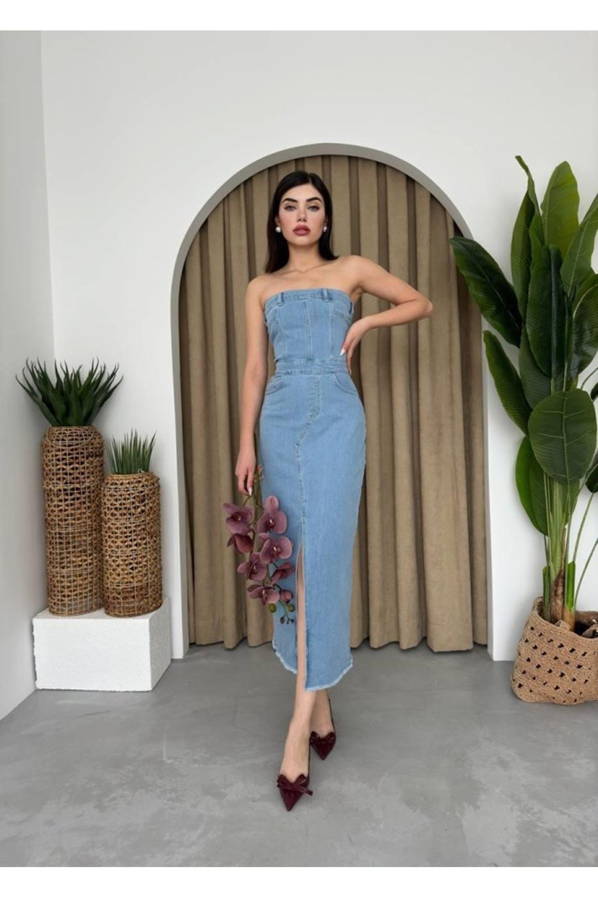 Sonic Straplez Elbise