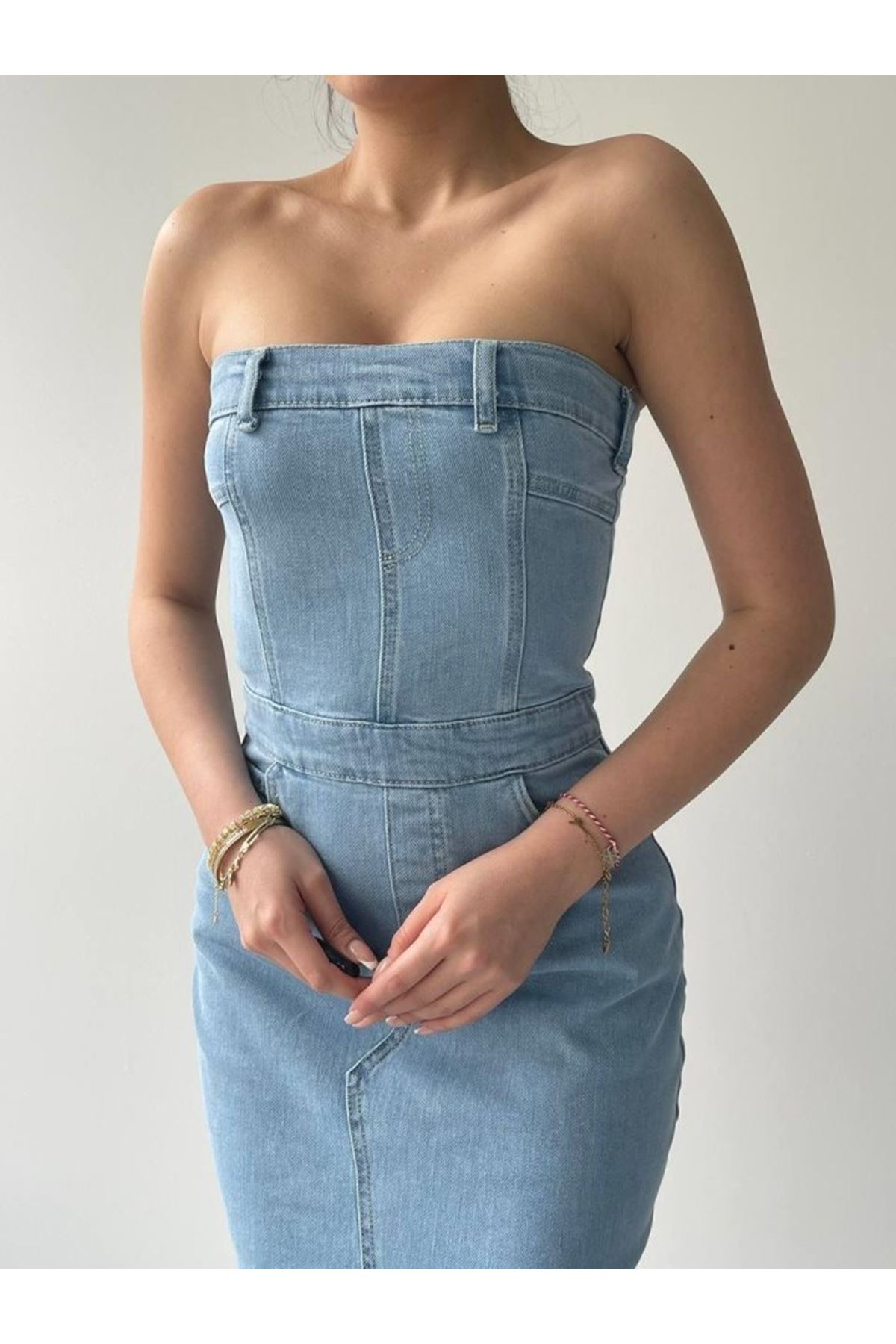 Sonic Straplez Elbise