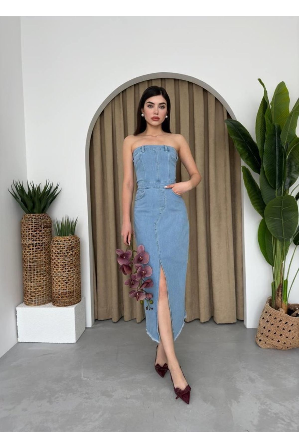 Sonic Straplez Elbise