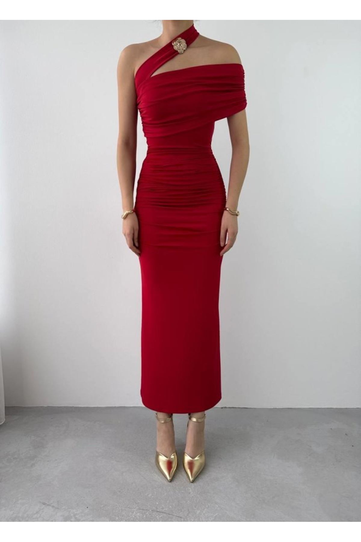 Reta Çapraz Omuz Elbise
