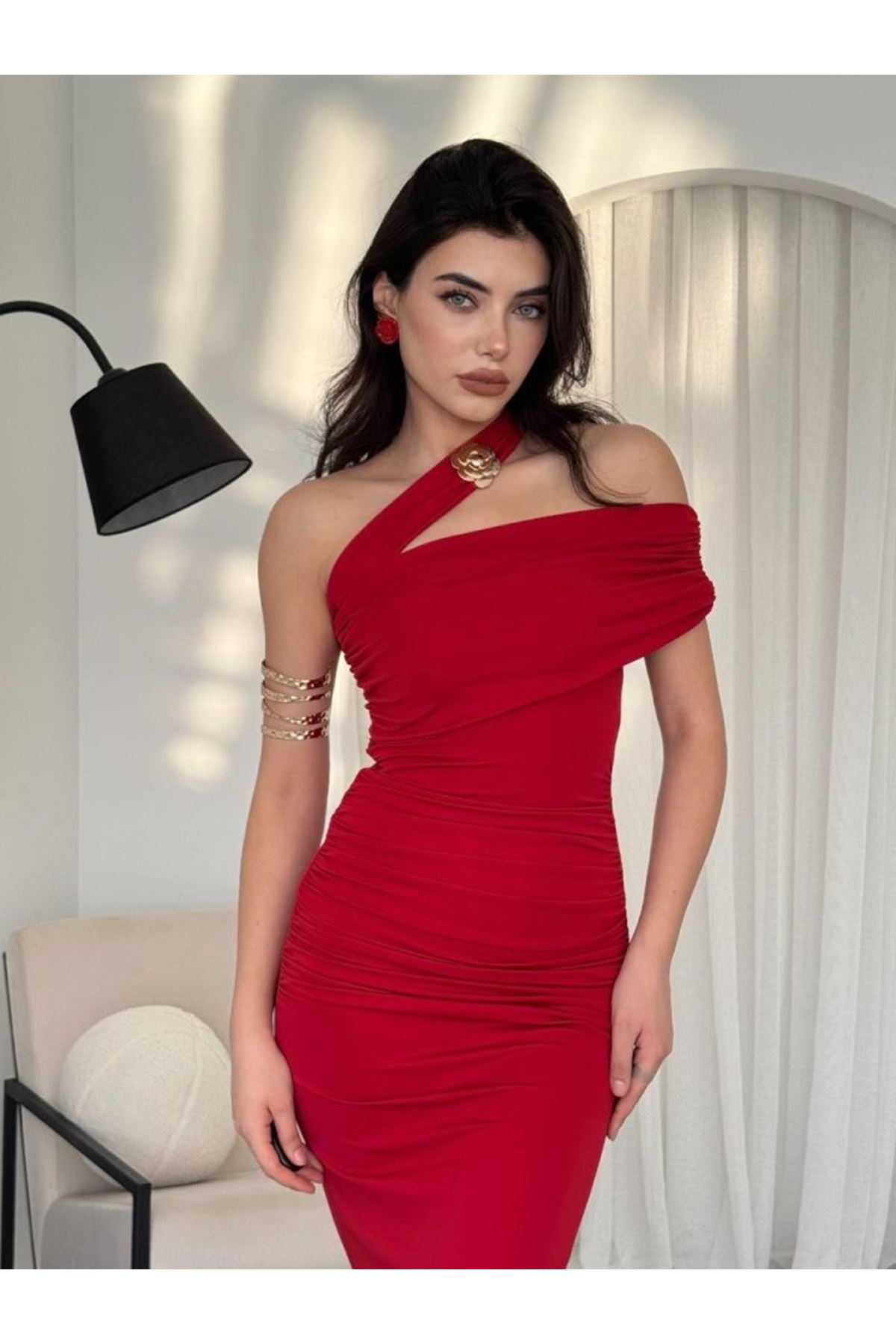 Reta Çapraz Omuz Elbise