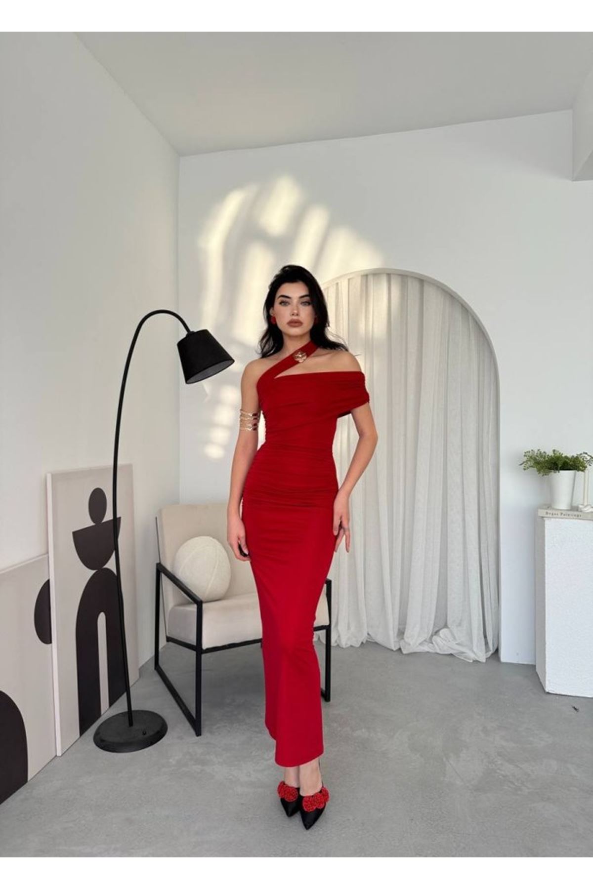 Reta Çapraz Omuz Elbise