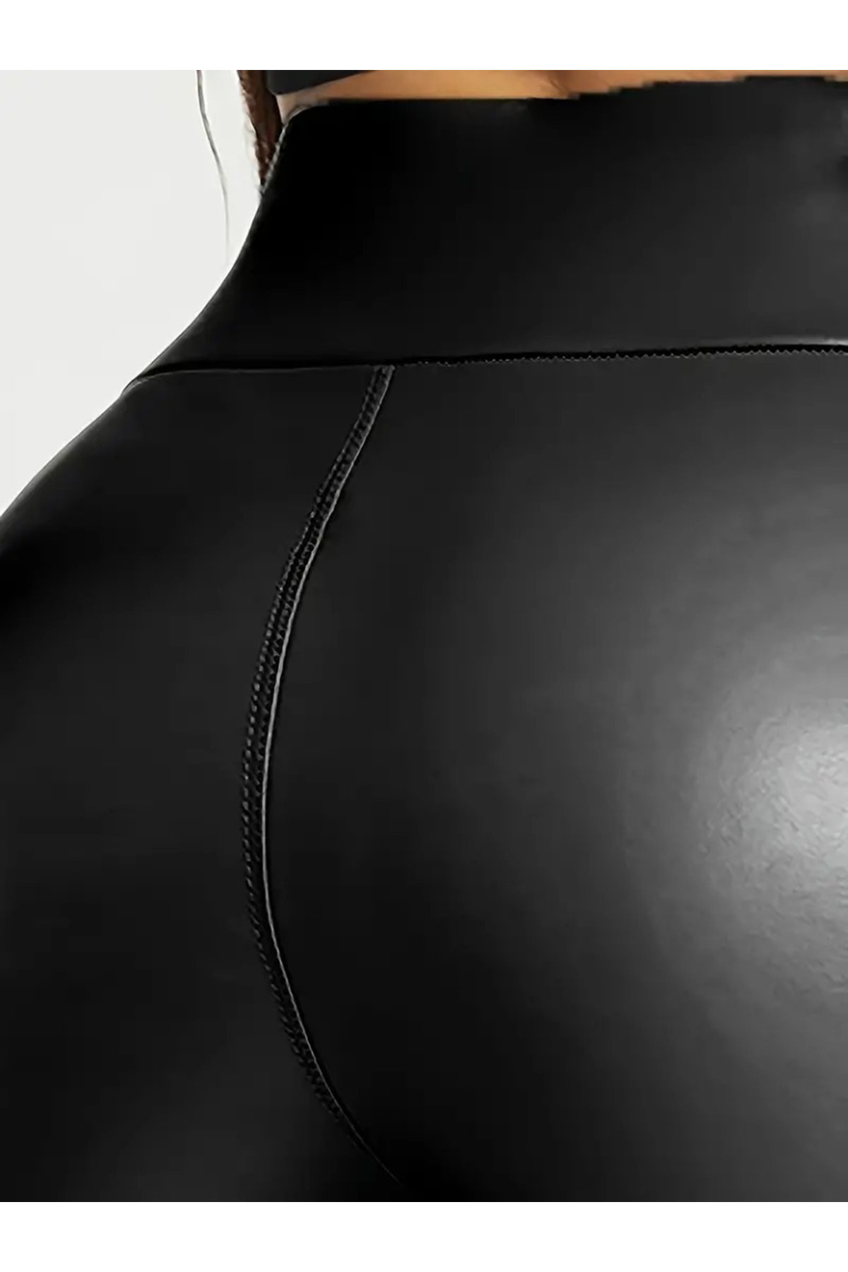 Kadın Yüksek Bel Toparlayacı Içi şardonlu Tam Kalıp Deri Tayt