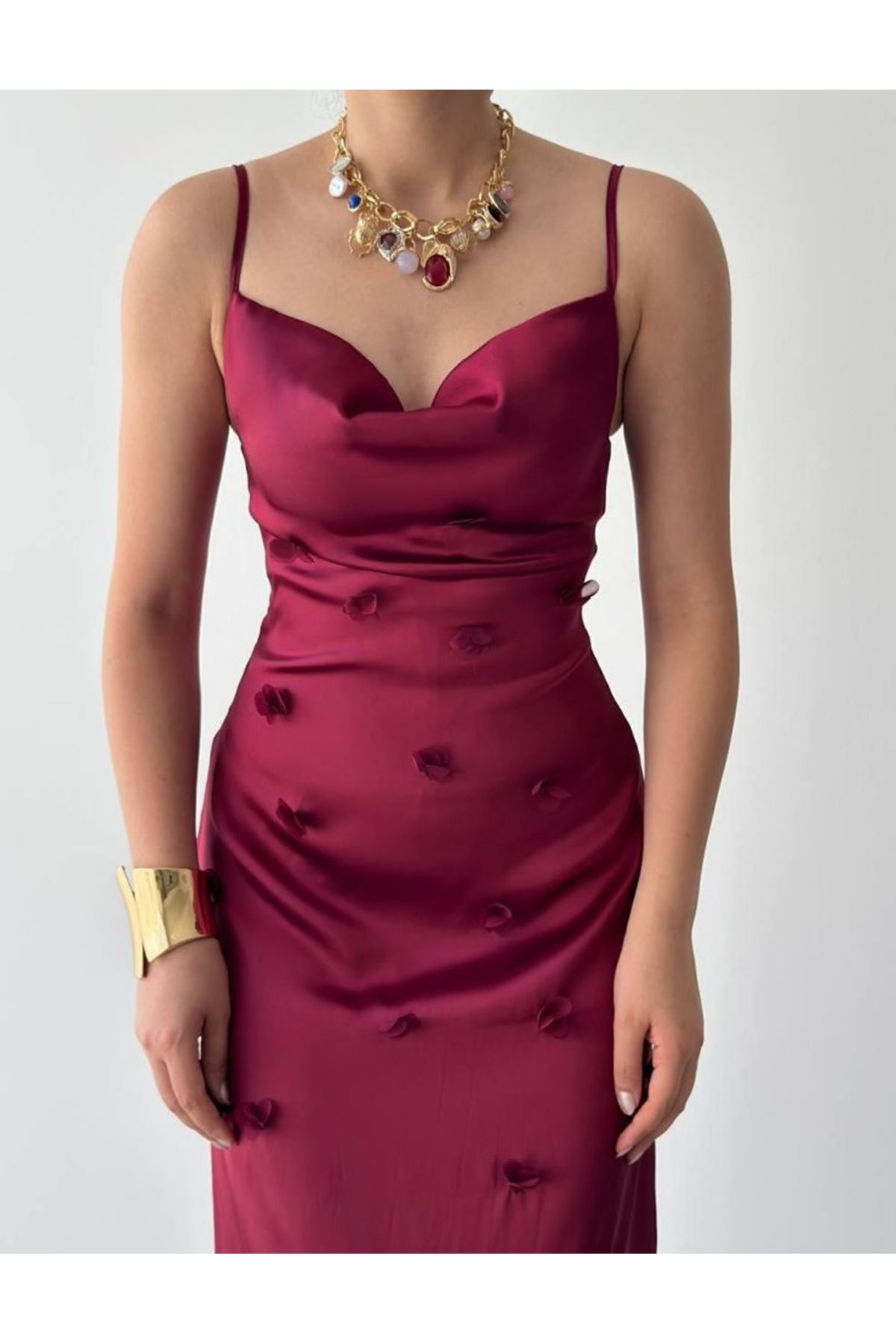 Dora Çiçek Detaylı Elbise