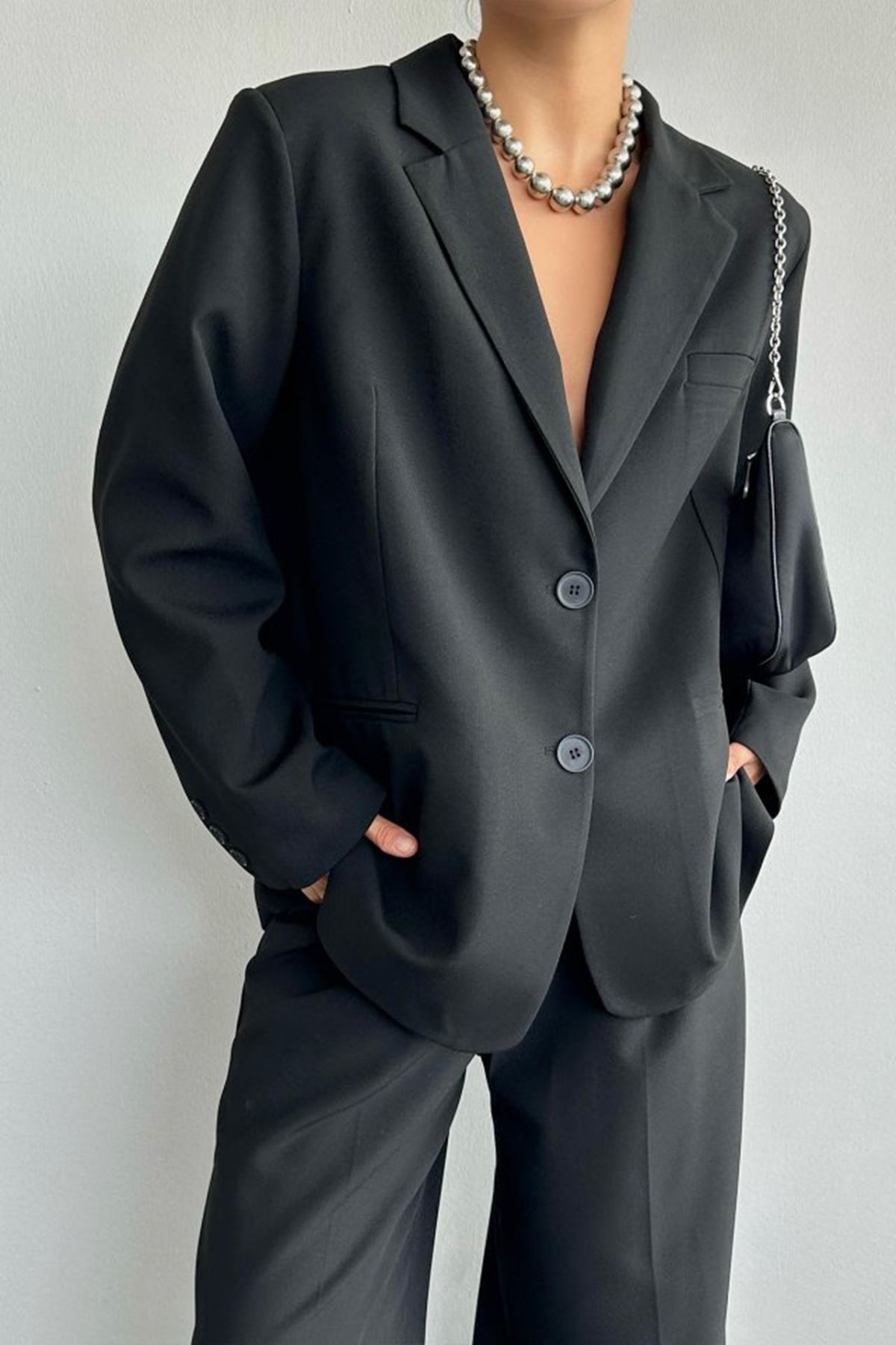 Oversize Ceket - Siyah