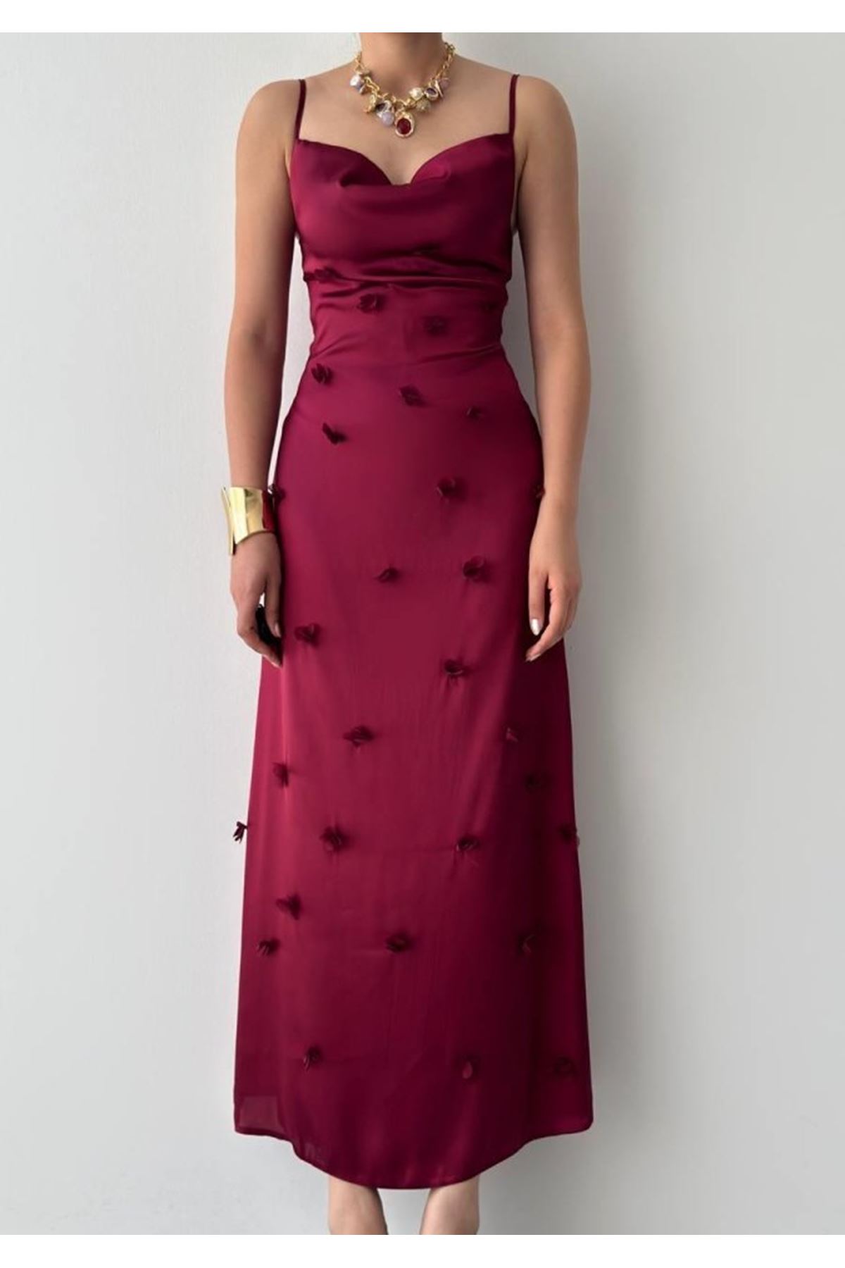 Dora Çiçek Detaylı Elbise