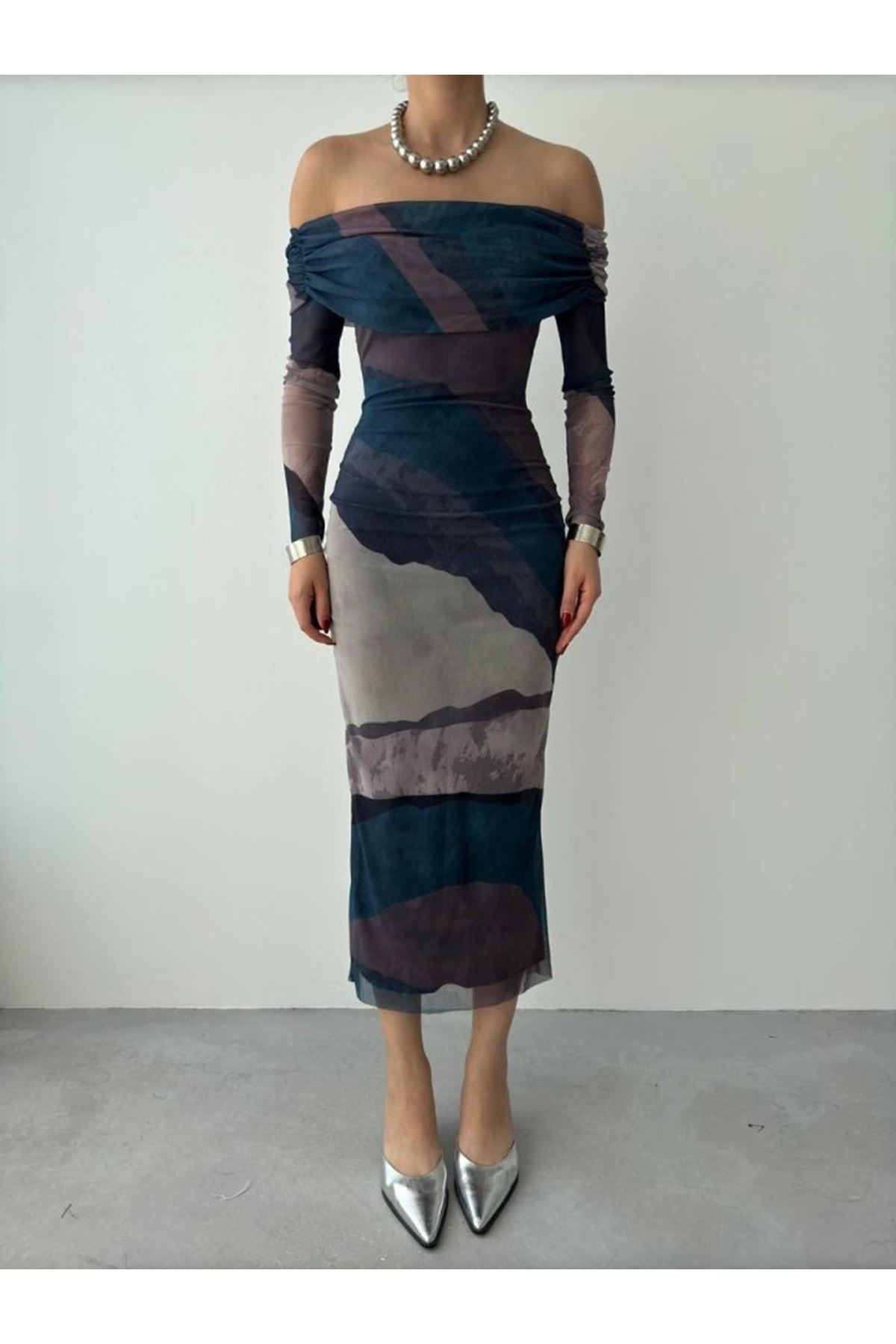 Sevilla Madonna Yaka Tül Elbise