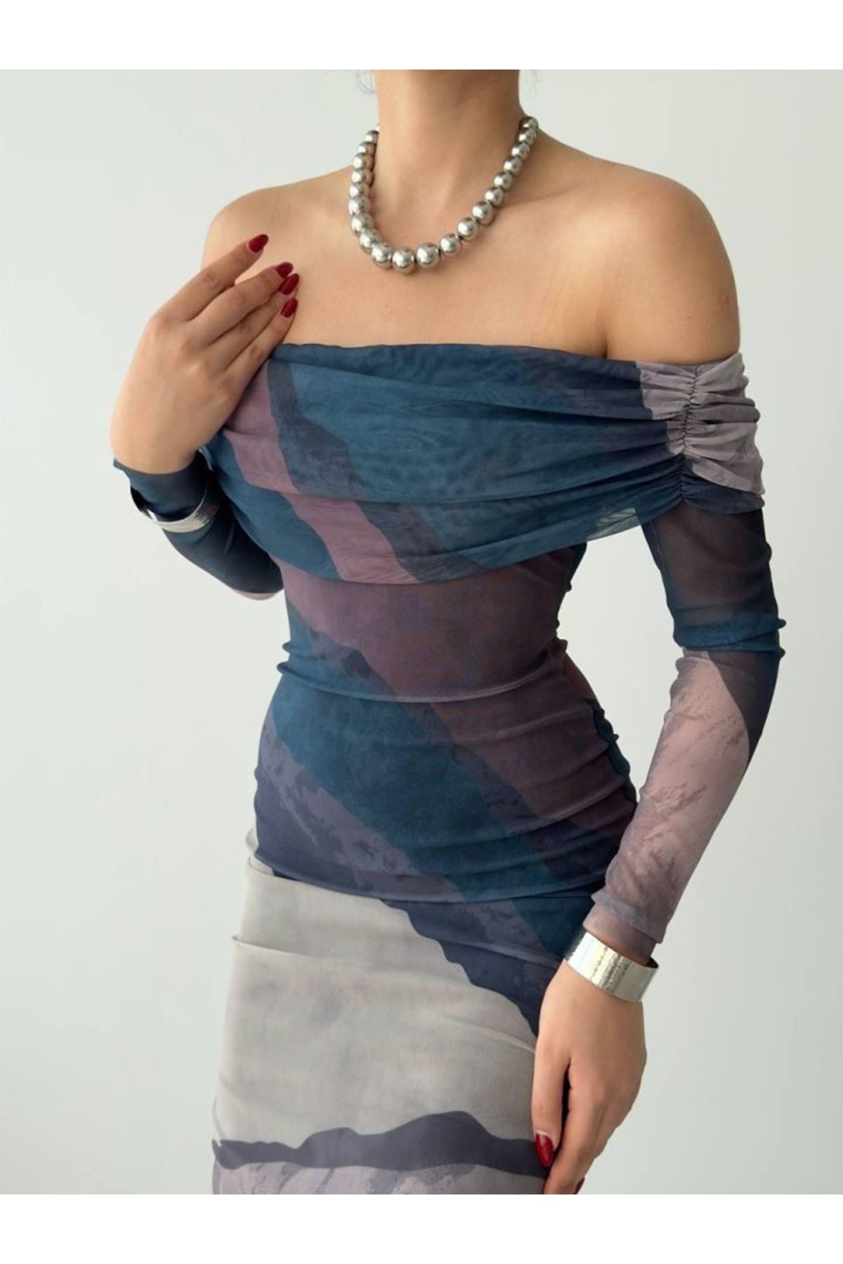 Sevilla Madonna Yaka Tül Elbise