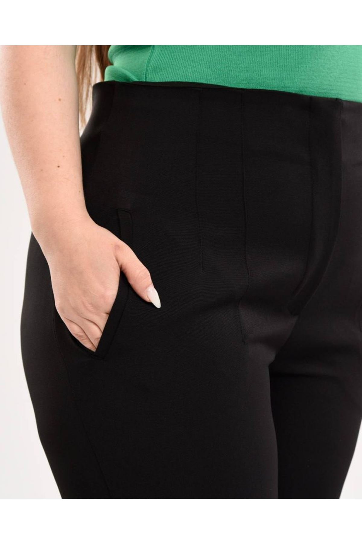 Yüksek Bel Battal Pantolon