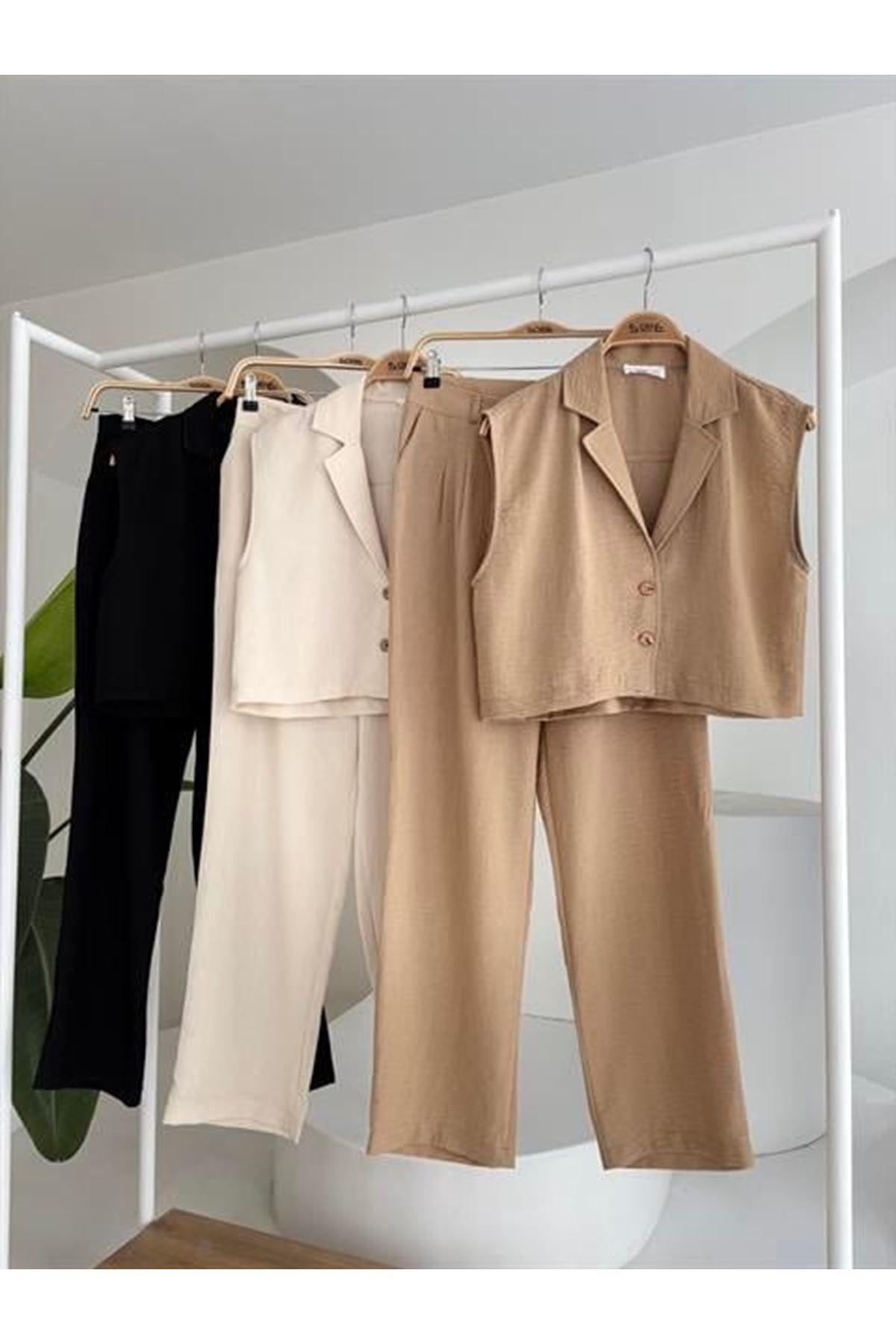 Zoe Crop Yelek Takım 9744-08