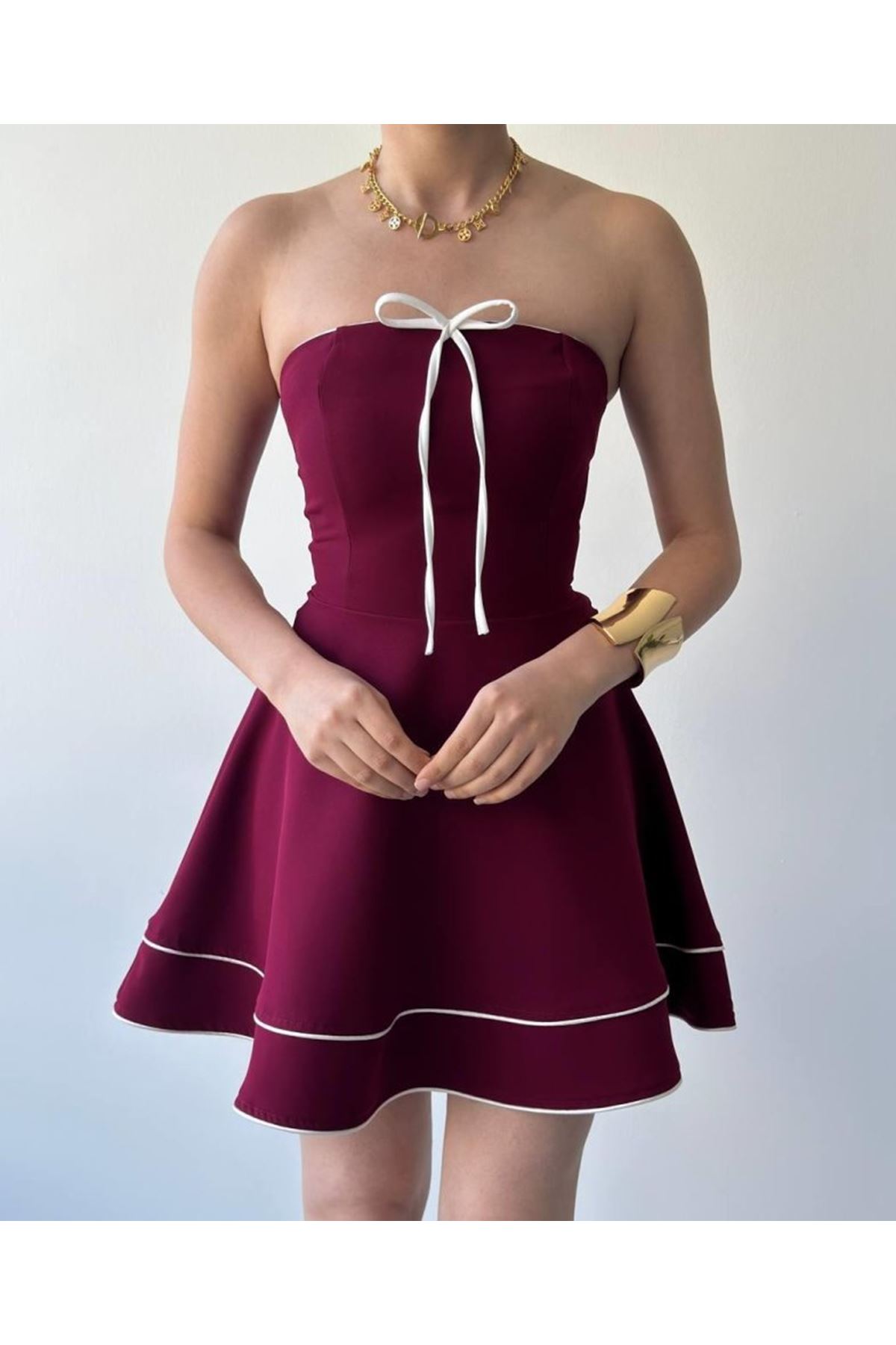 Yuna Straplez Elbise