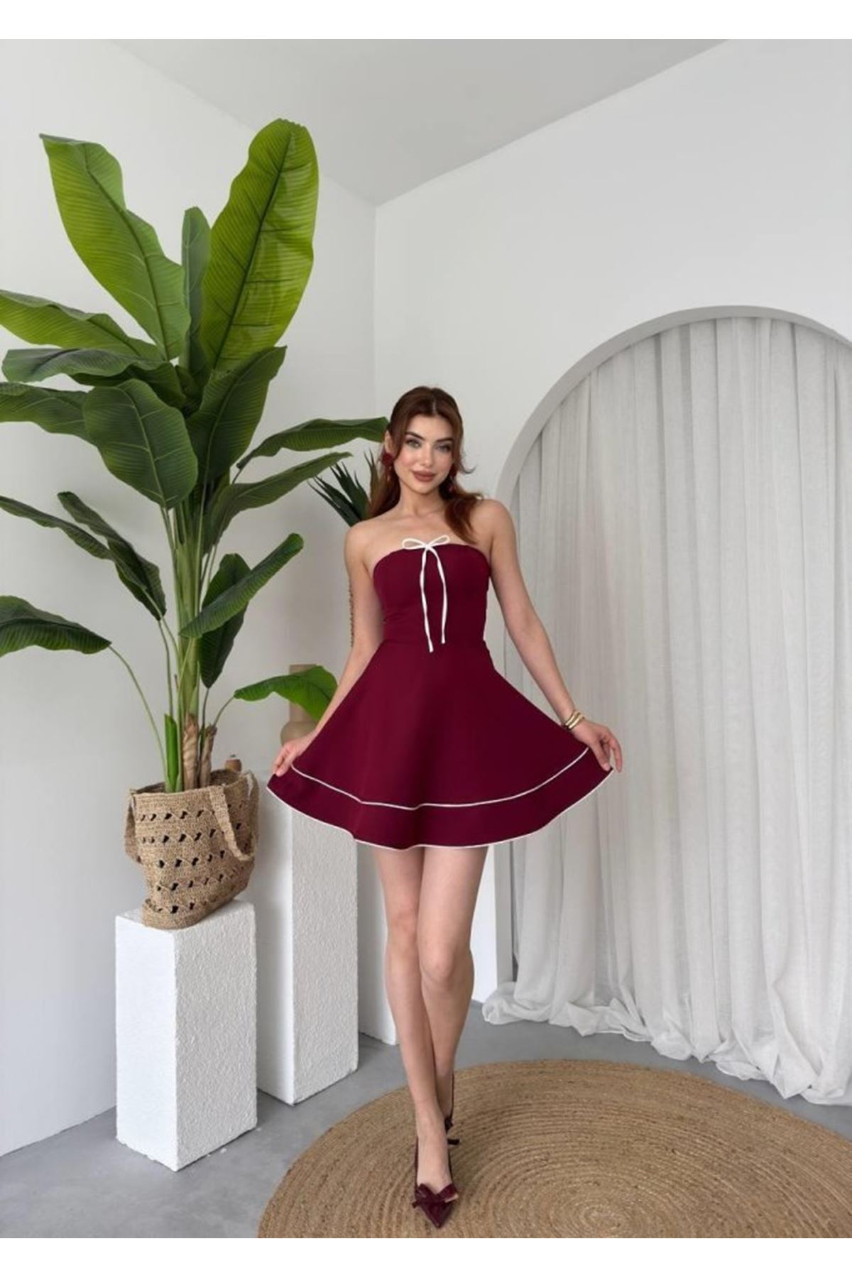 Yuna Straplez Elbise