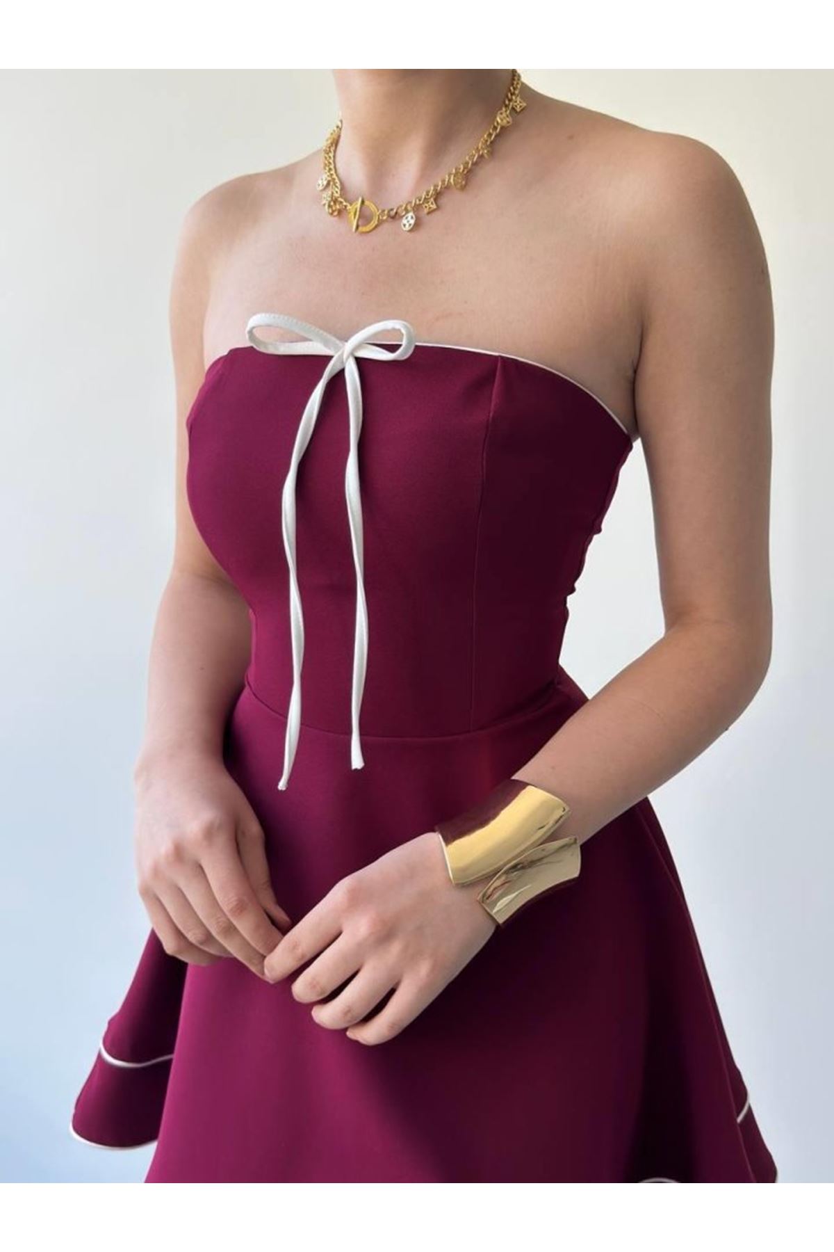 Yuna Straplez Elbise