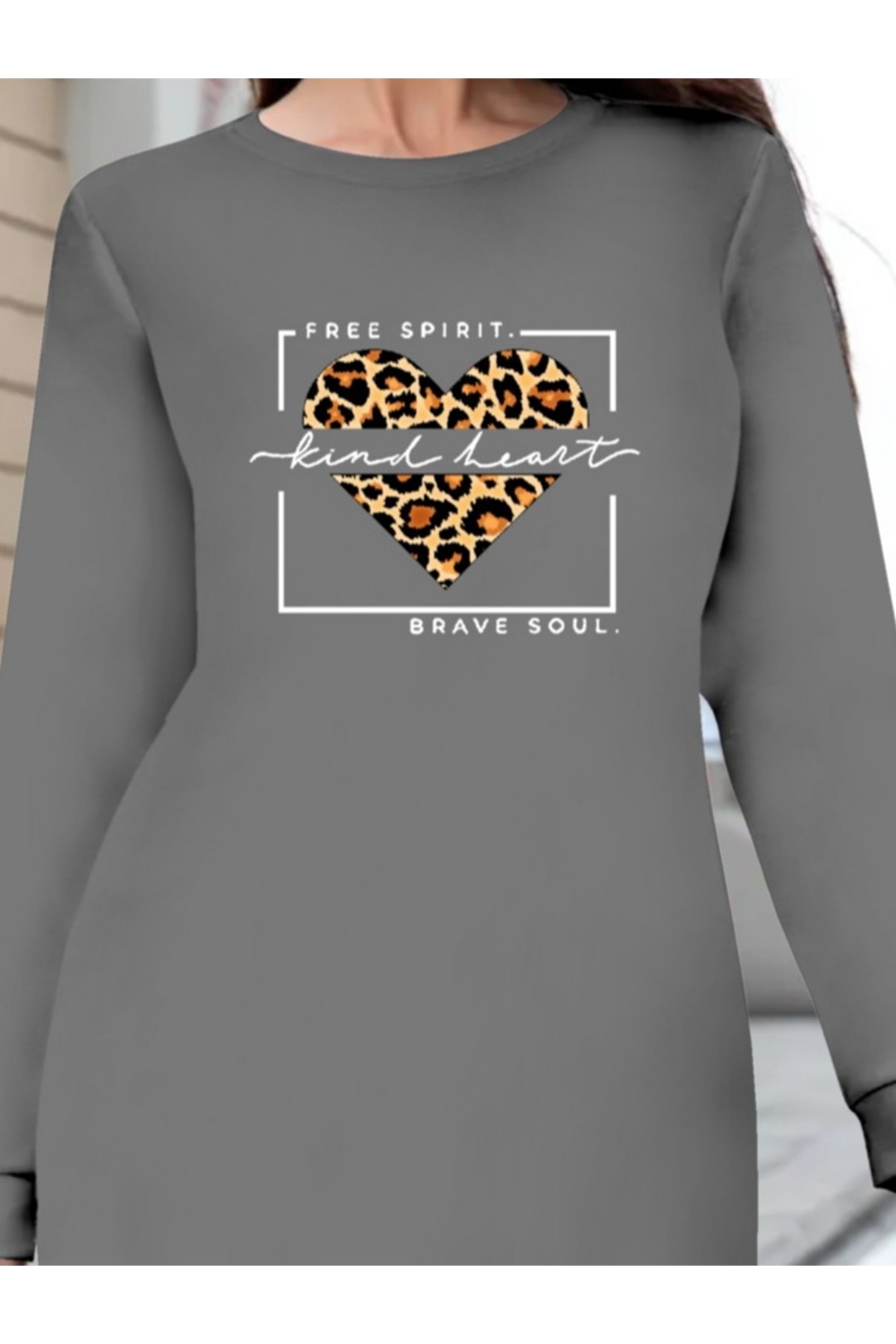 Kadın Uzun Kollu Bisiklet Yaka Desenli Viskon Iki Iplik Bluz