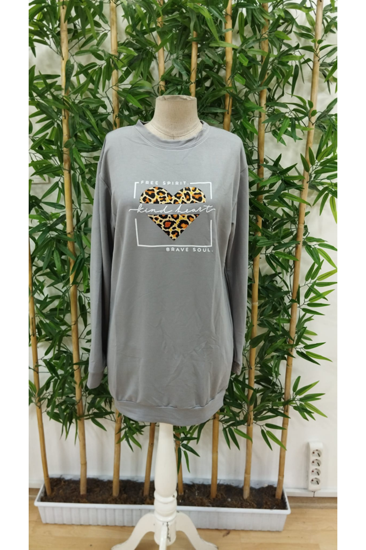 Kadın Uzun Kollu Bisiklet Yaka Desenli Viskon Iki Iplik Bluz