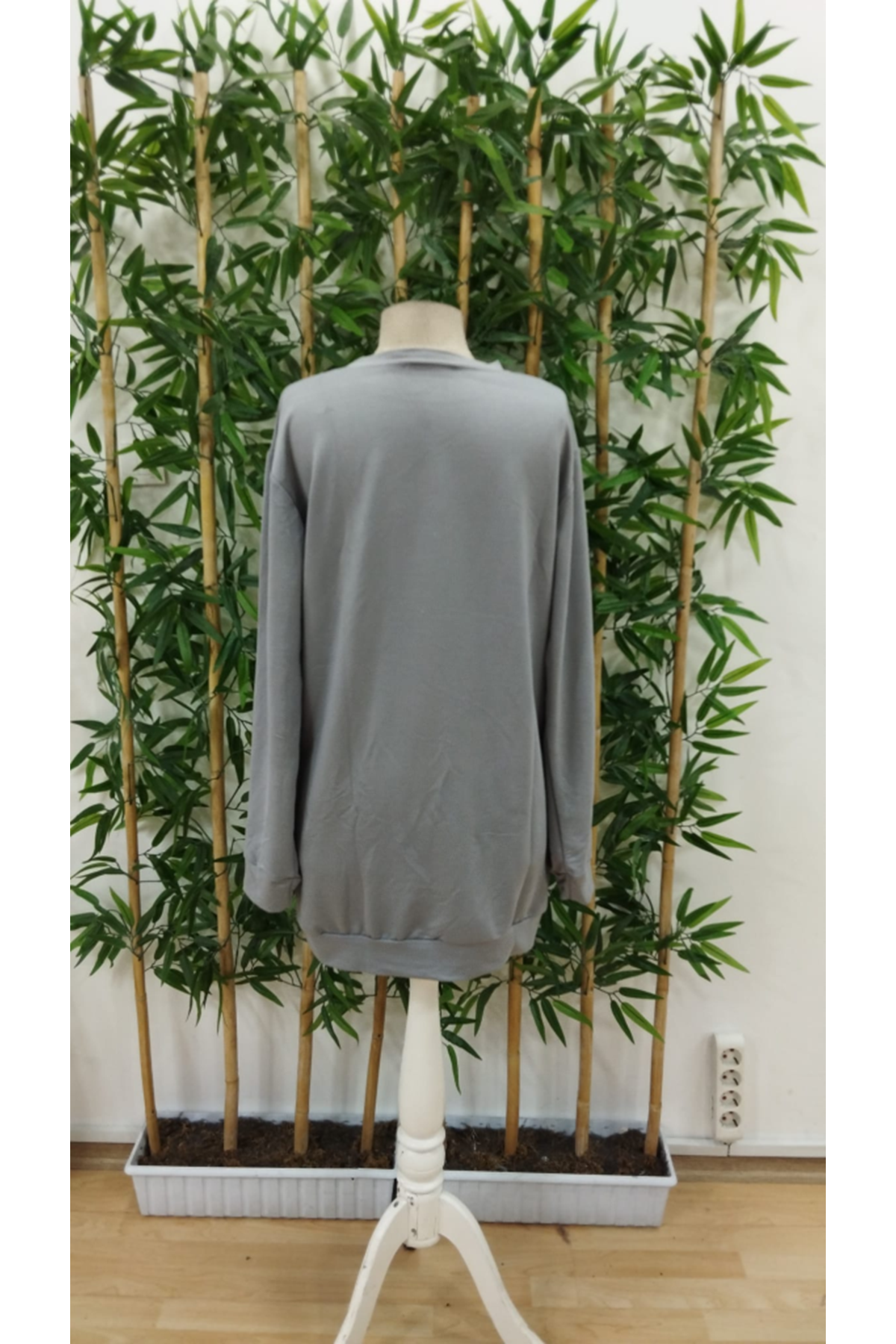 Kadın Uzun Kollu Bisiklet Yaka Desenli Viskon Iki Iplik Bluz