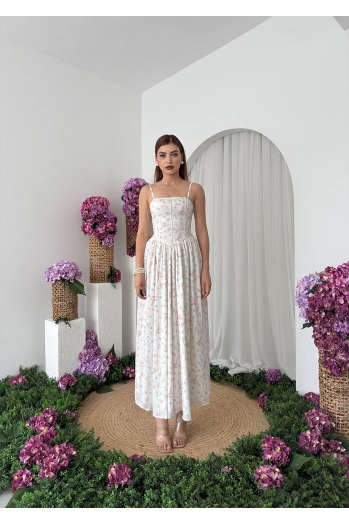 Pars İp Askılı Elbise