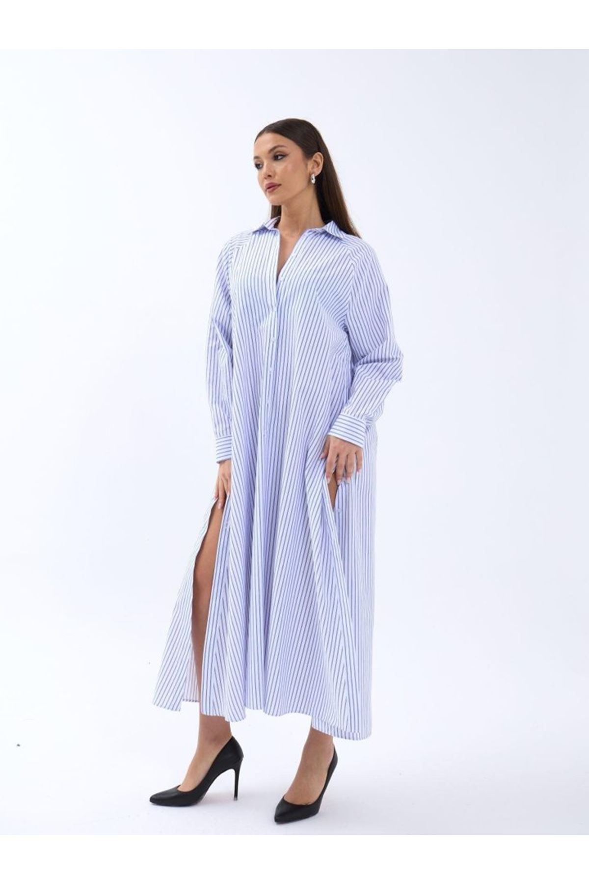 5857 ELBİSE-WASHİNGTON ÇİZGİLİ