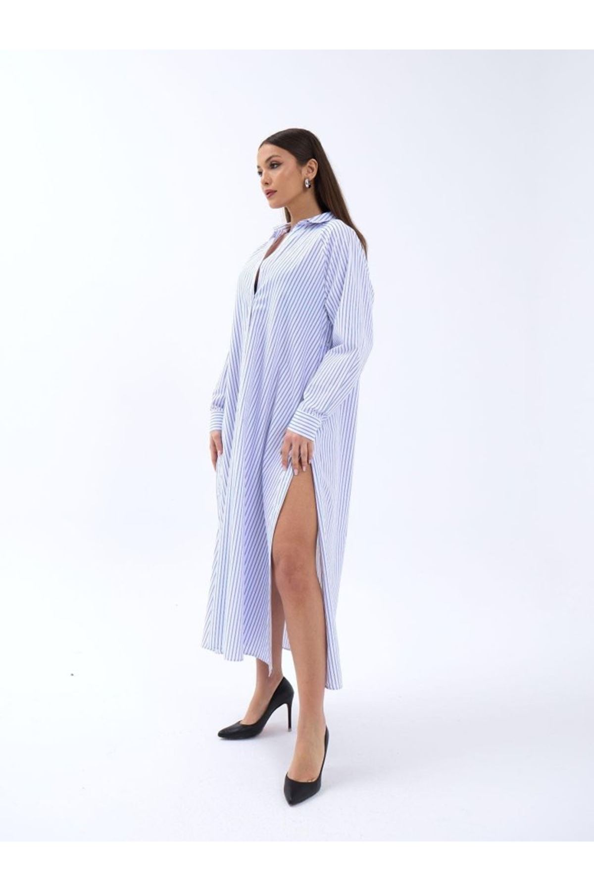 5857 ELBİSE-WASHİNGTON ÇİZGİLİ