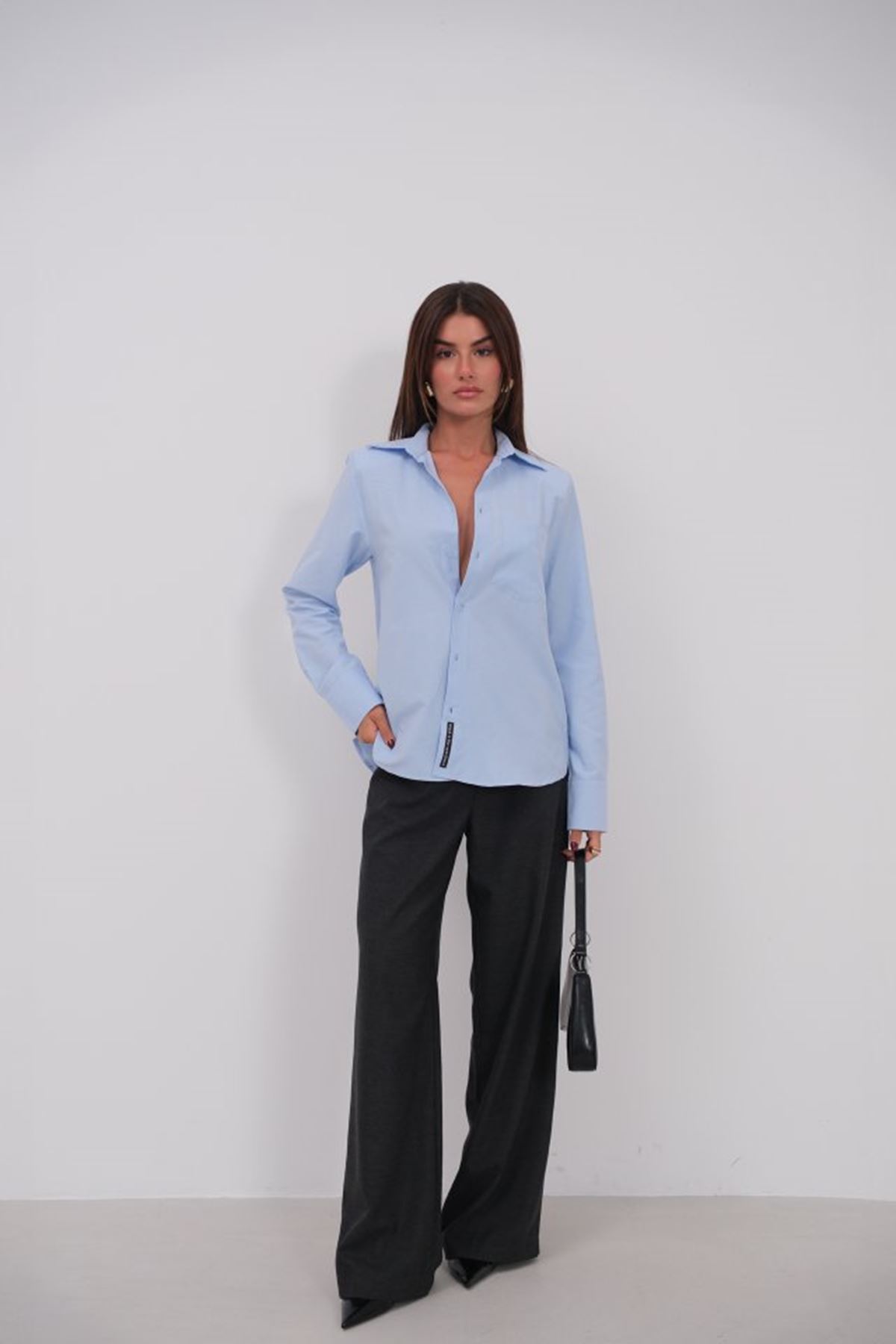 Vatkalı Oversize Gömlek