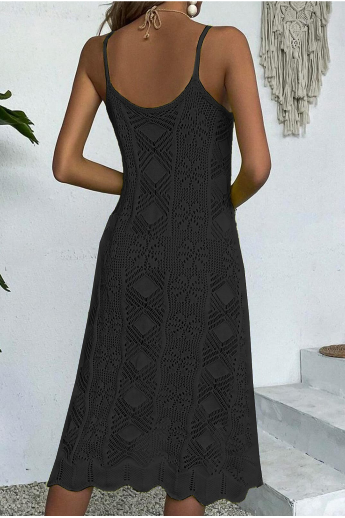 Kadın Kalın Askılı Triko Elbise