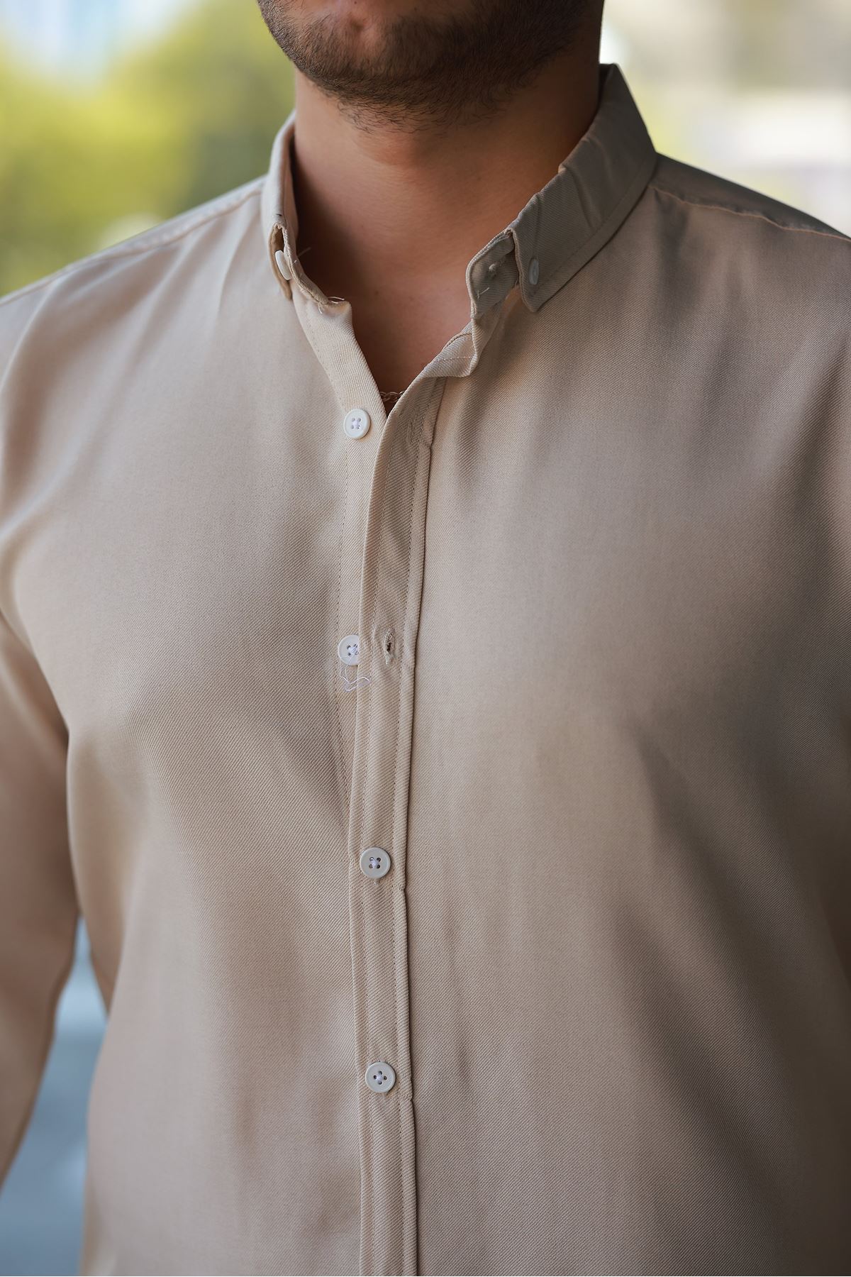 Erkek Uzun Kollu Regular Sofya Keten Gömlek