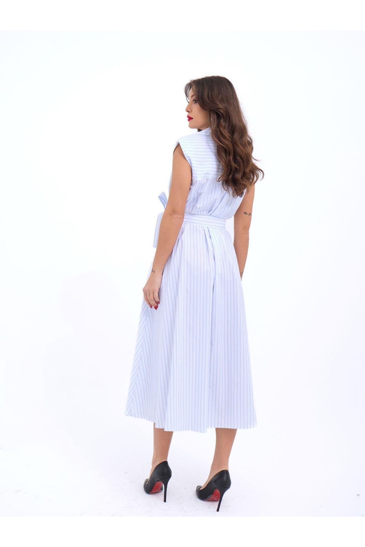 7127 ELBİSE-ATLANTA ÇİZGİLİ