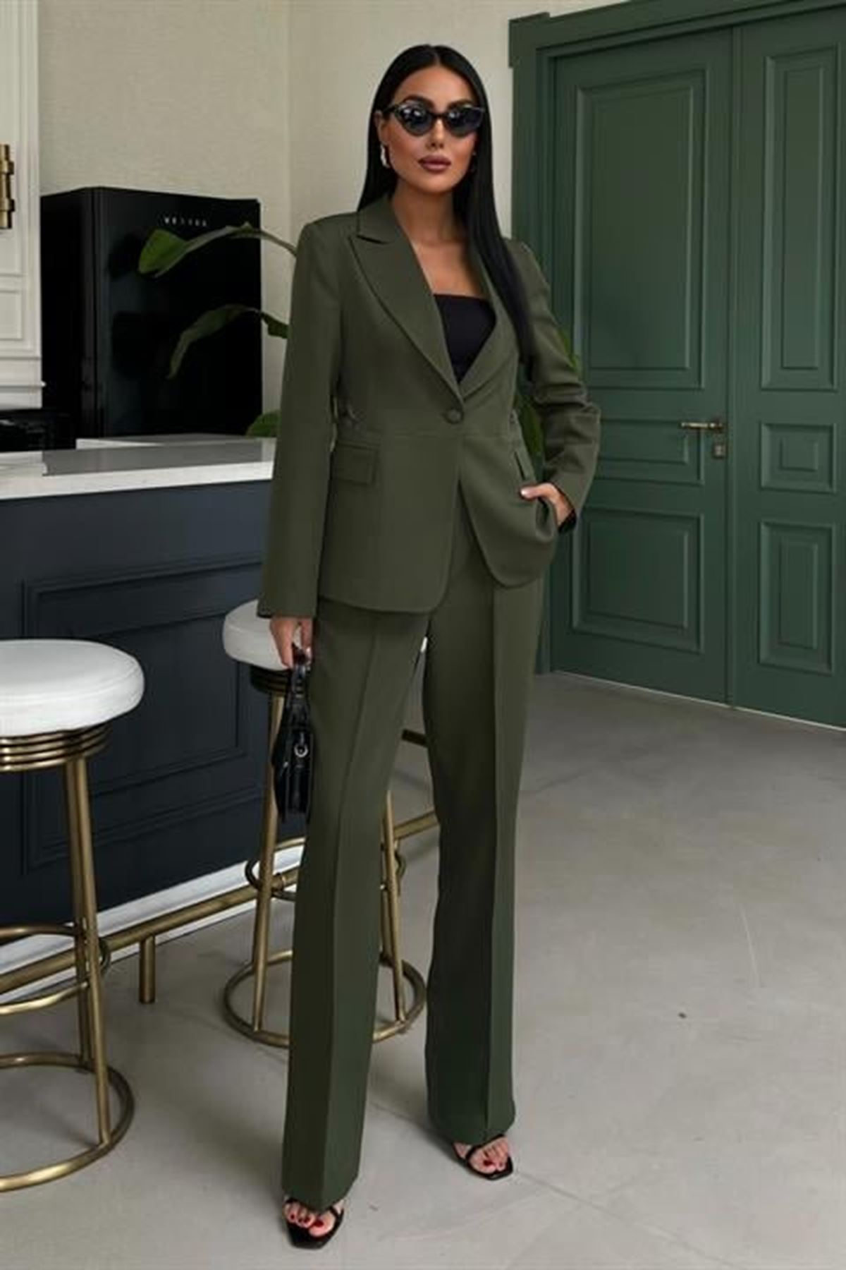 Sırt Dantel Detay Premium Takım Elbise 10031