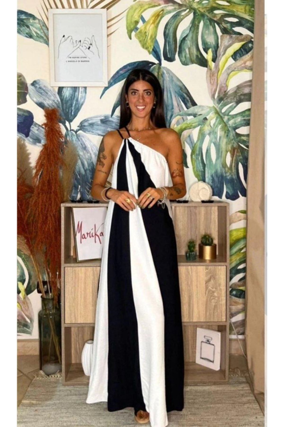 ÇİFT RENKLİ ELBİSE