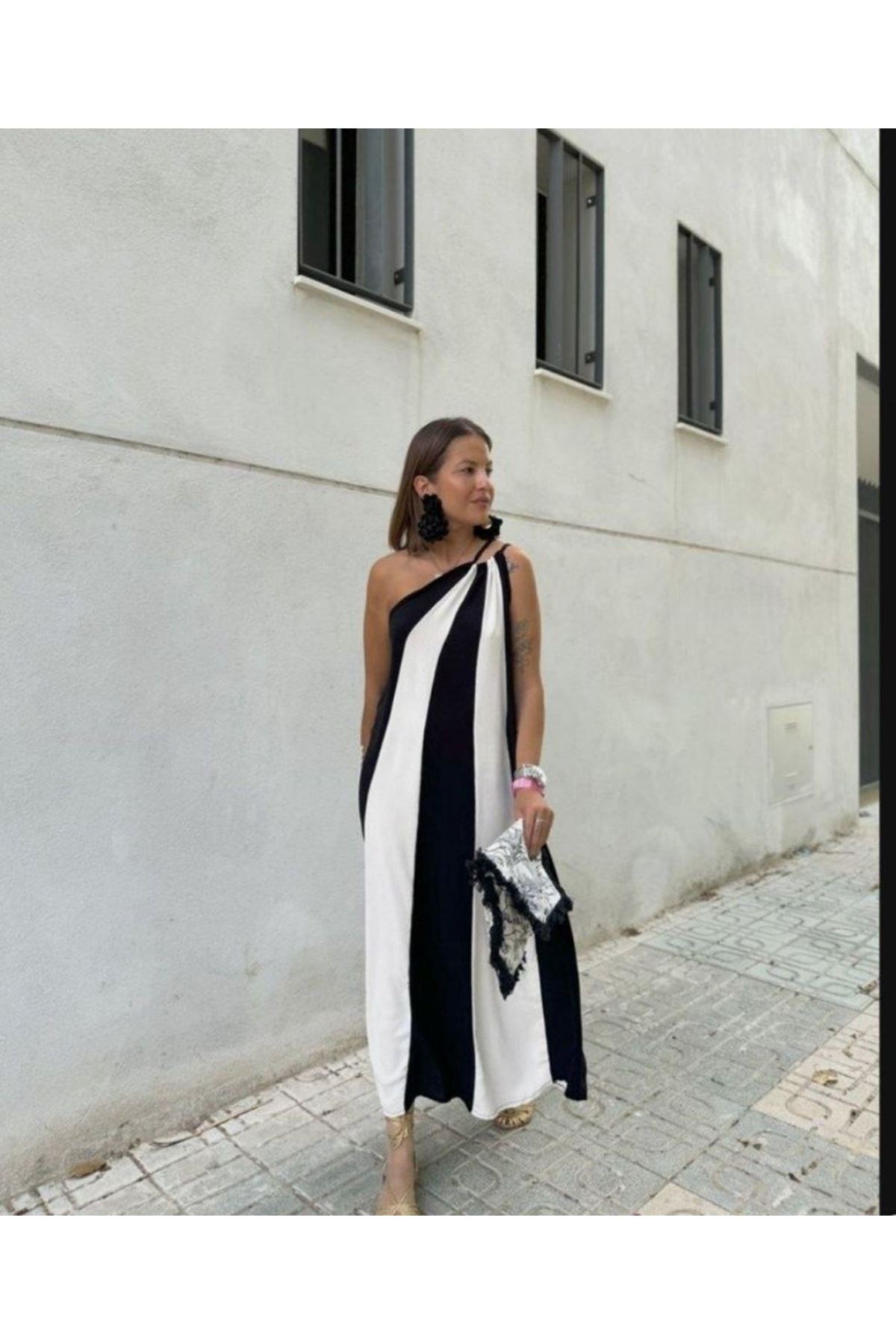 ÇİFT RENKLİ ELBİSE