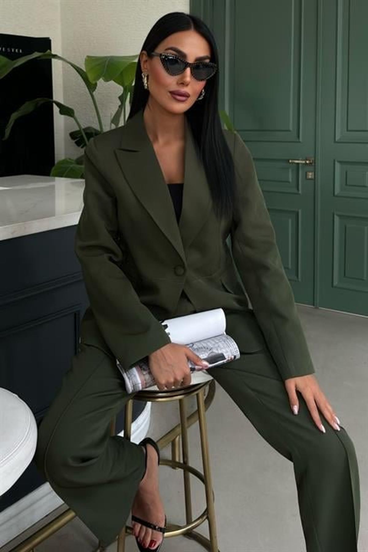 Sırt Dantel Detay Premium Takım Elbise 10031