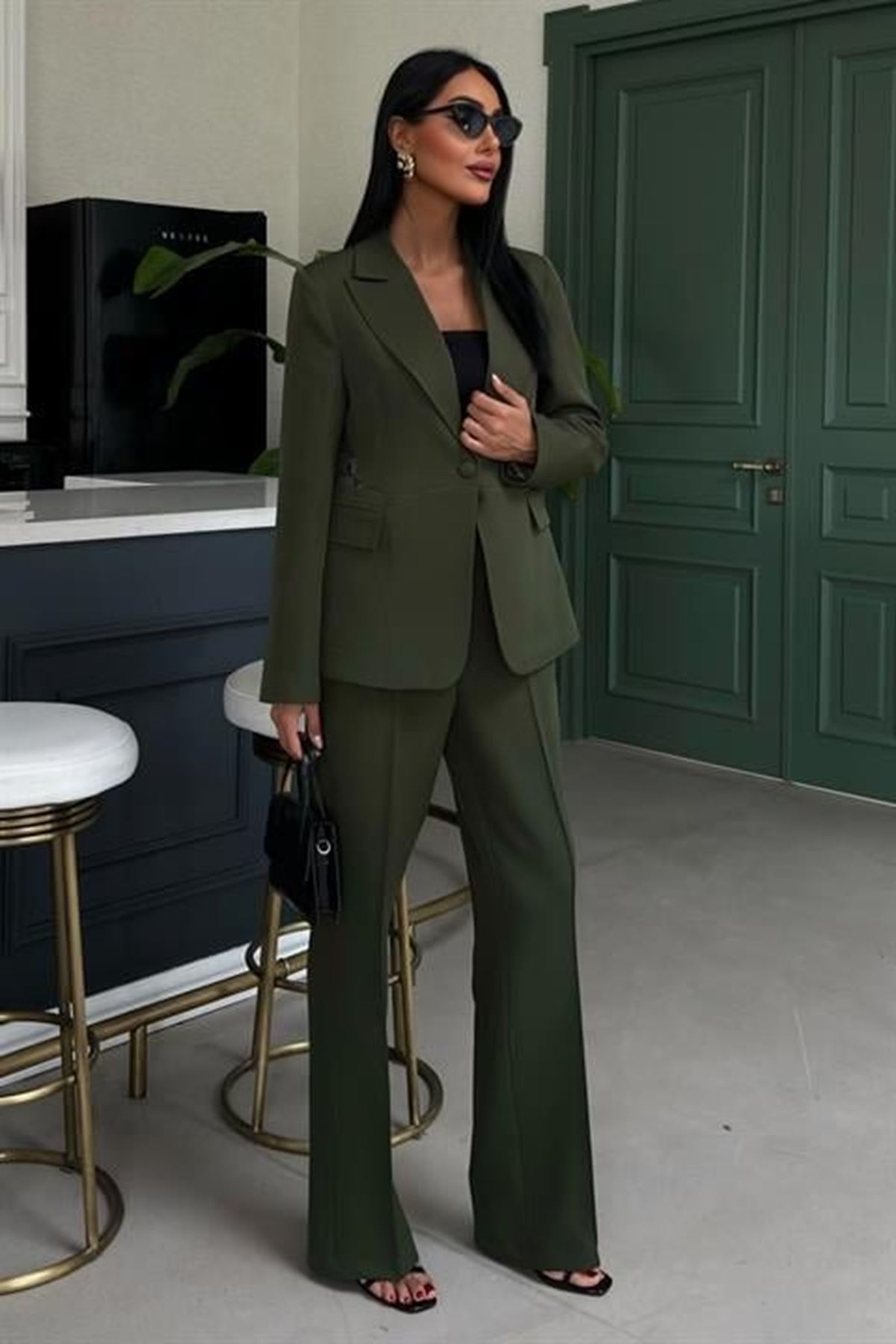 Sırt Dantel Detay Premium Takım Elbise 10031