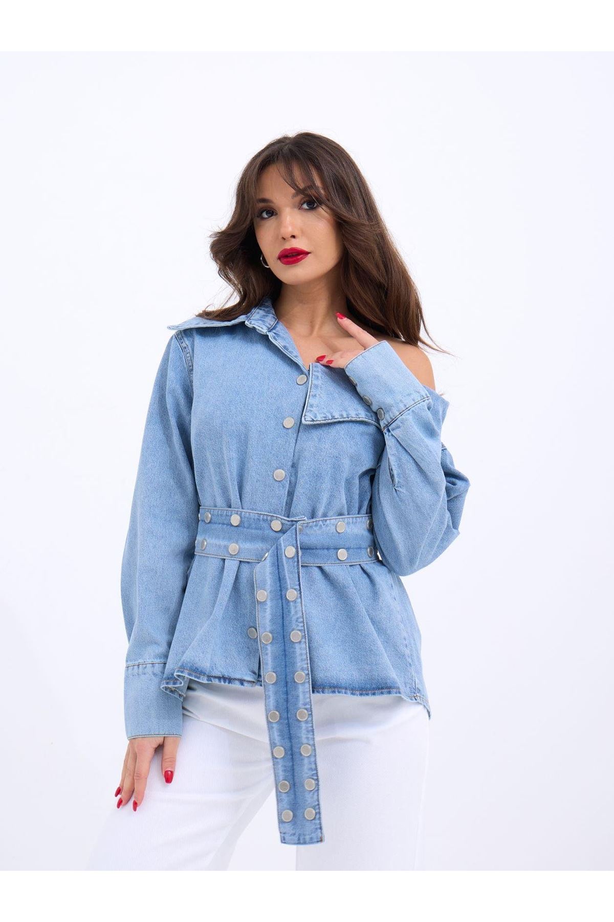 7308 KOT GÖMLEK-MAVİ