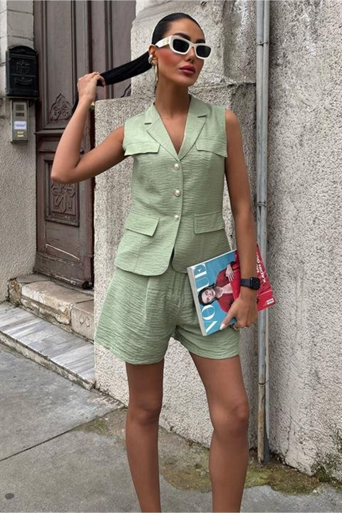 Yelek Şort Viscon Takım 10156-17