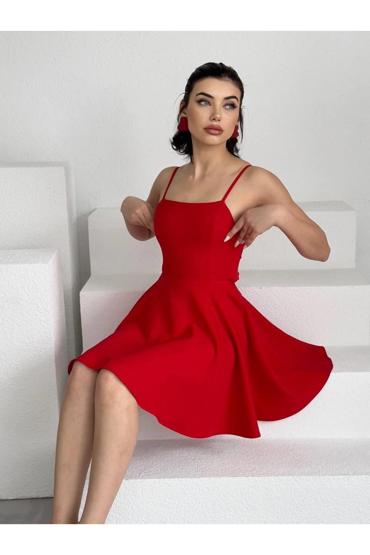 Pole İp Askılı Elbise