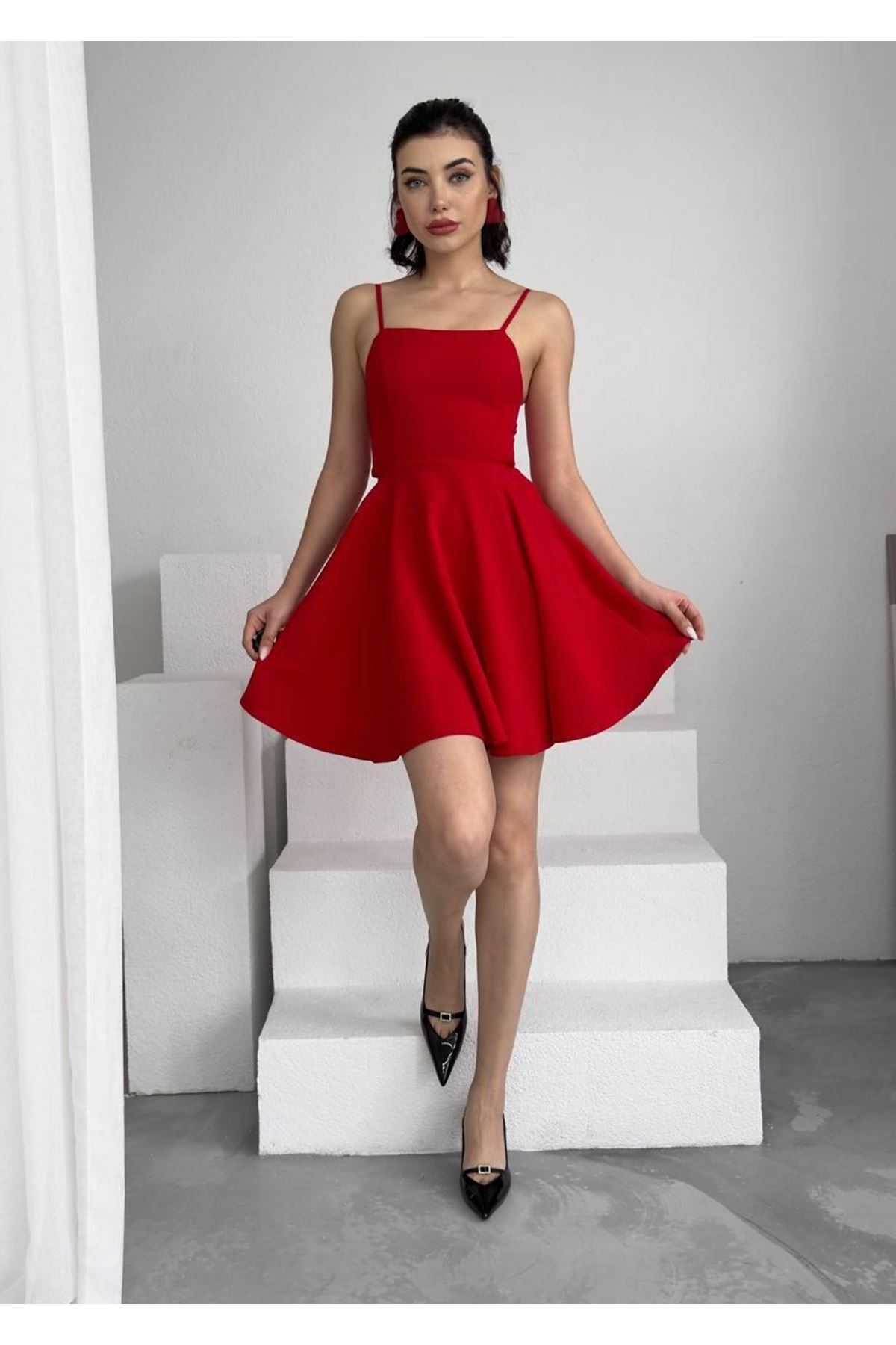 Pole İp Askılı Elbise